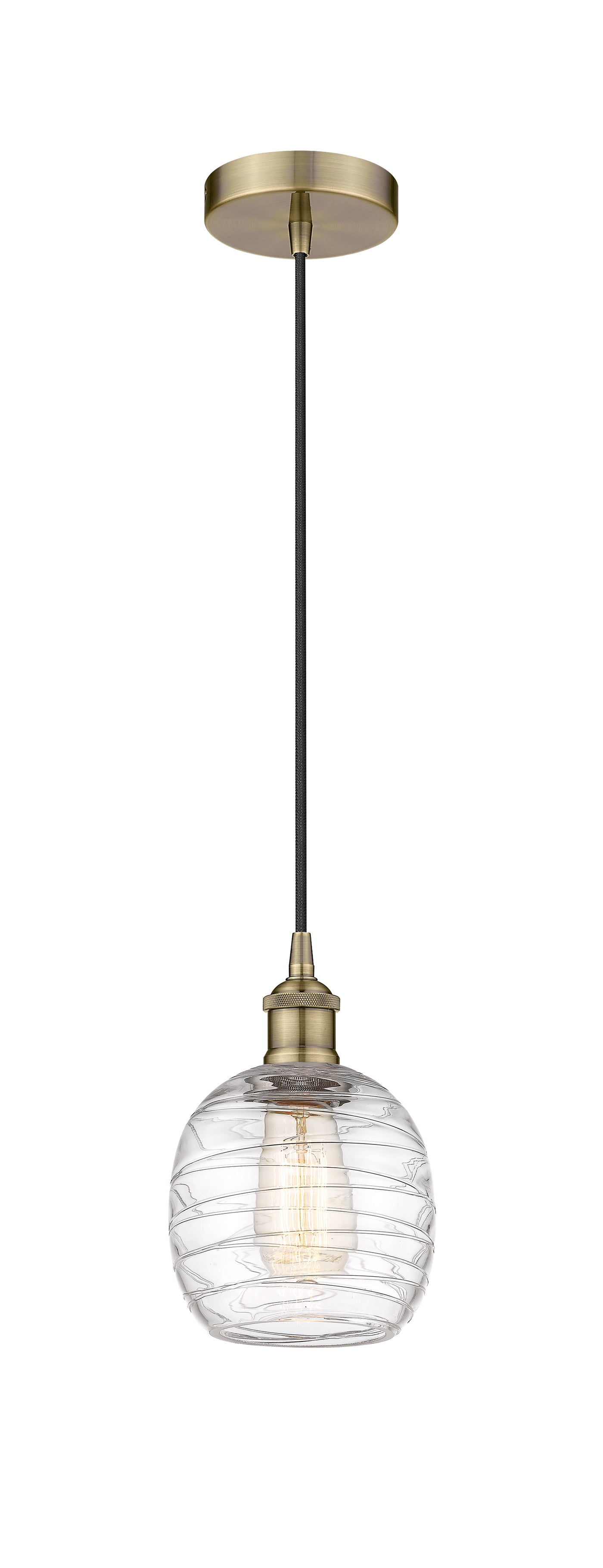 Edison Mini Pendant Antique Brass Cast