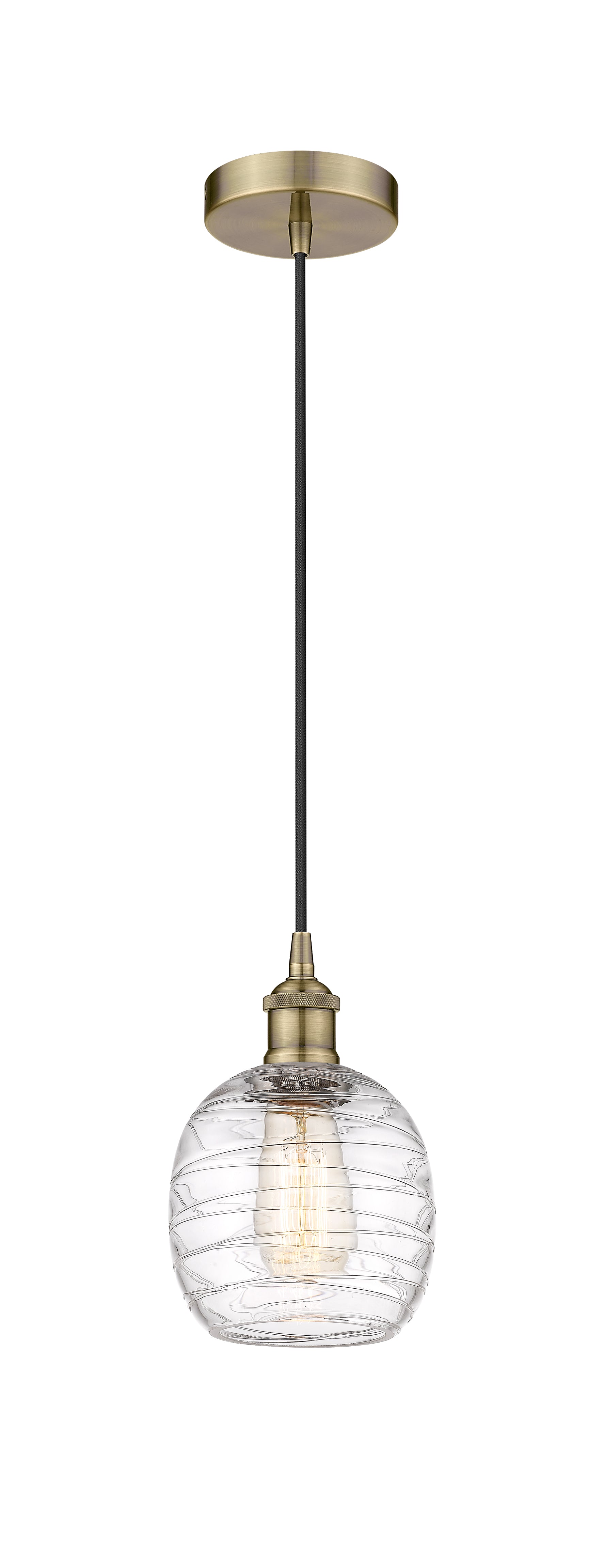 Edison Mini Pendant Antique Brass Cast