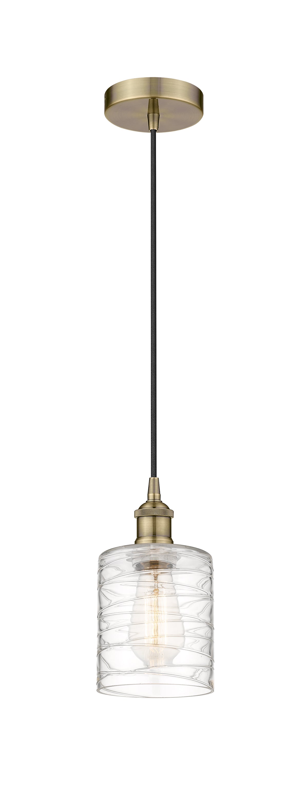 Edison Mini Pendant Antique Brass Finish