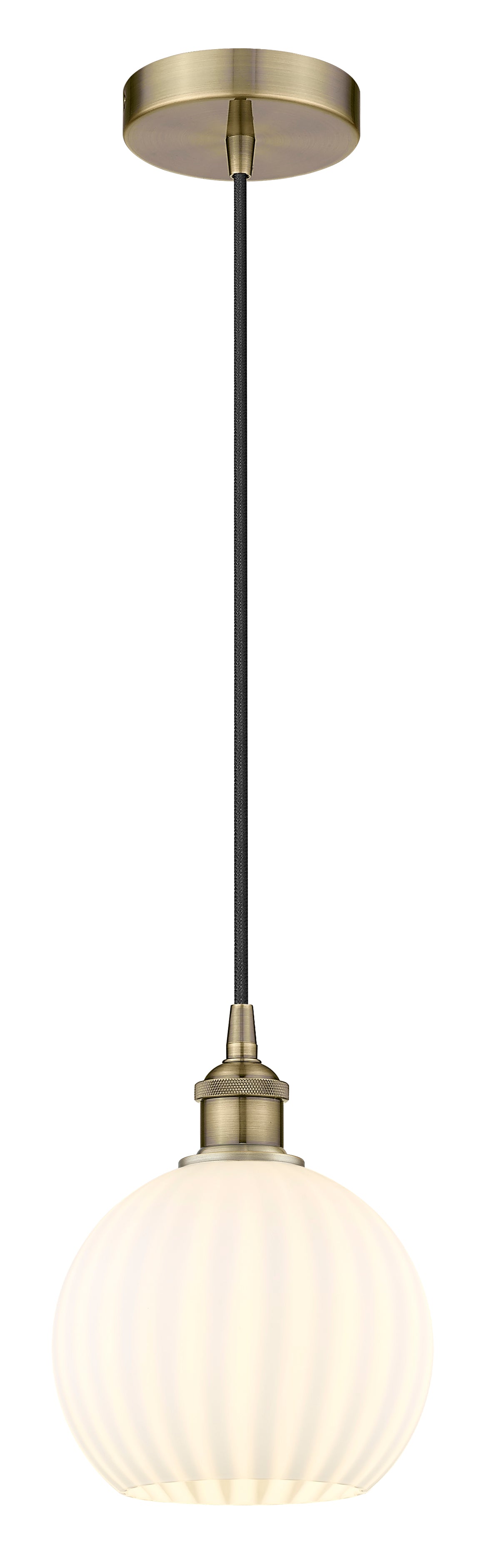 Edison Mini Pendant Cast Brass 8 Inch