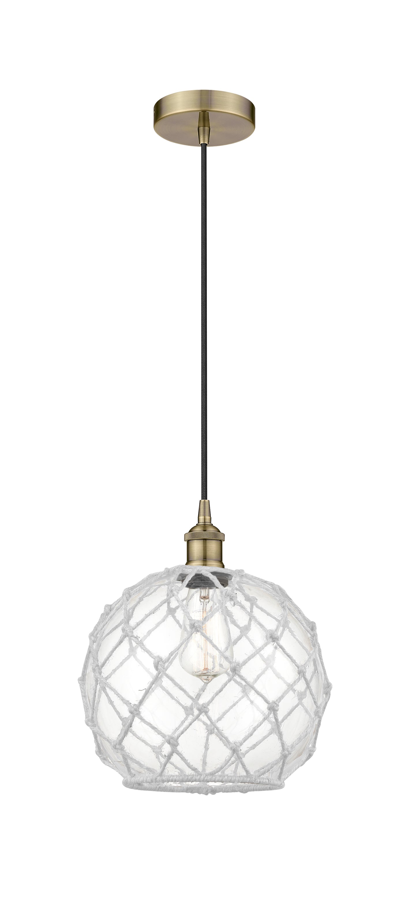 Edison Mini Pendant Antique Brass 10 Inch