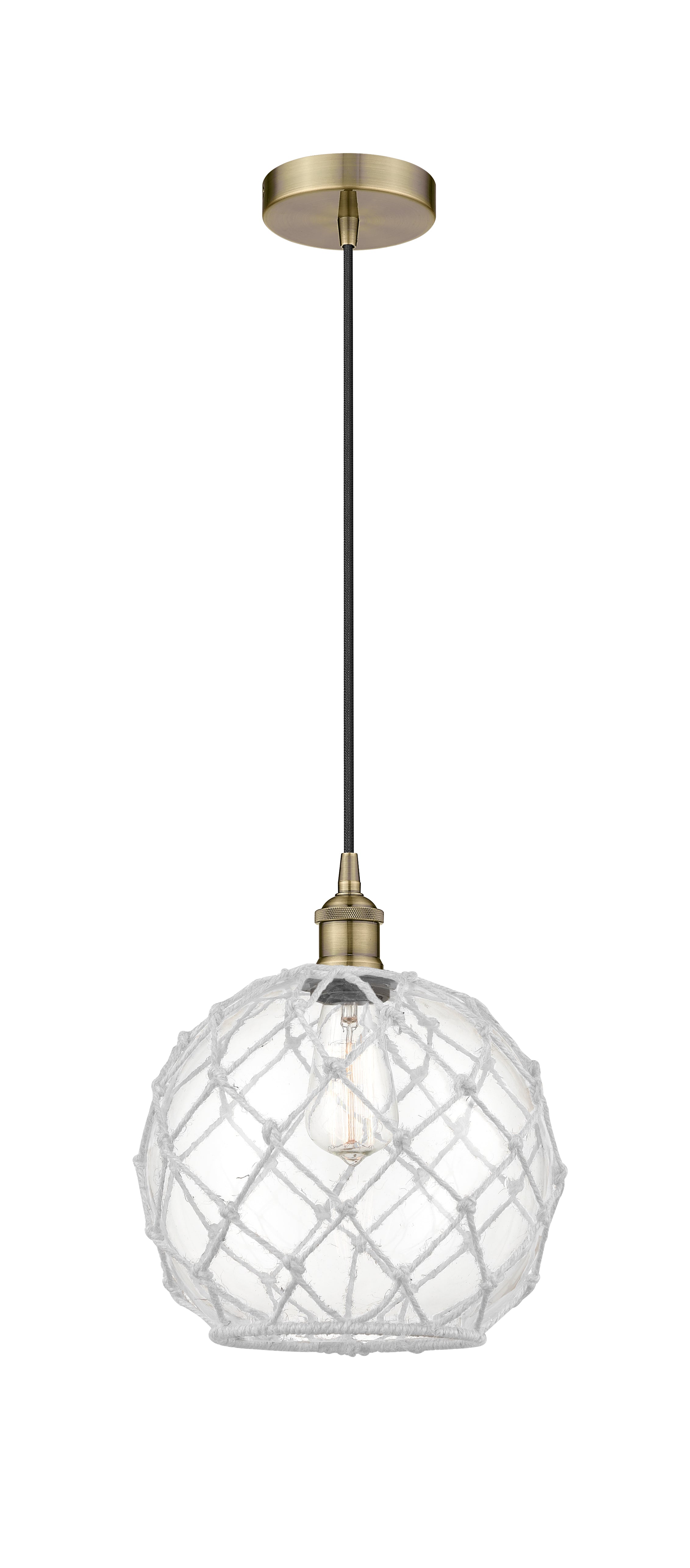 Edison Mini Pendant Antique Brass 10 Inch