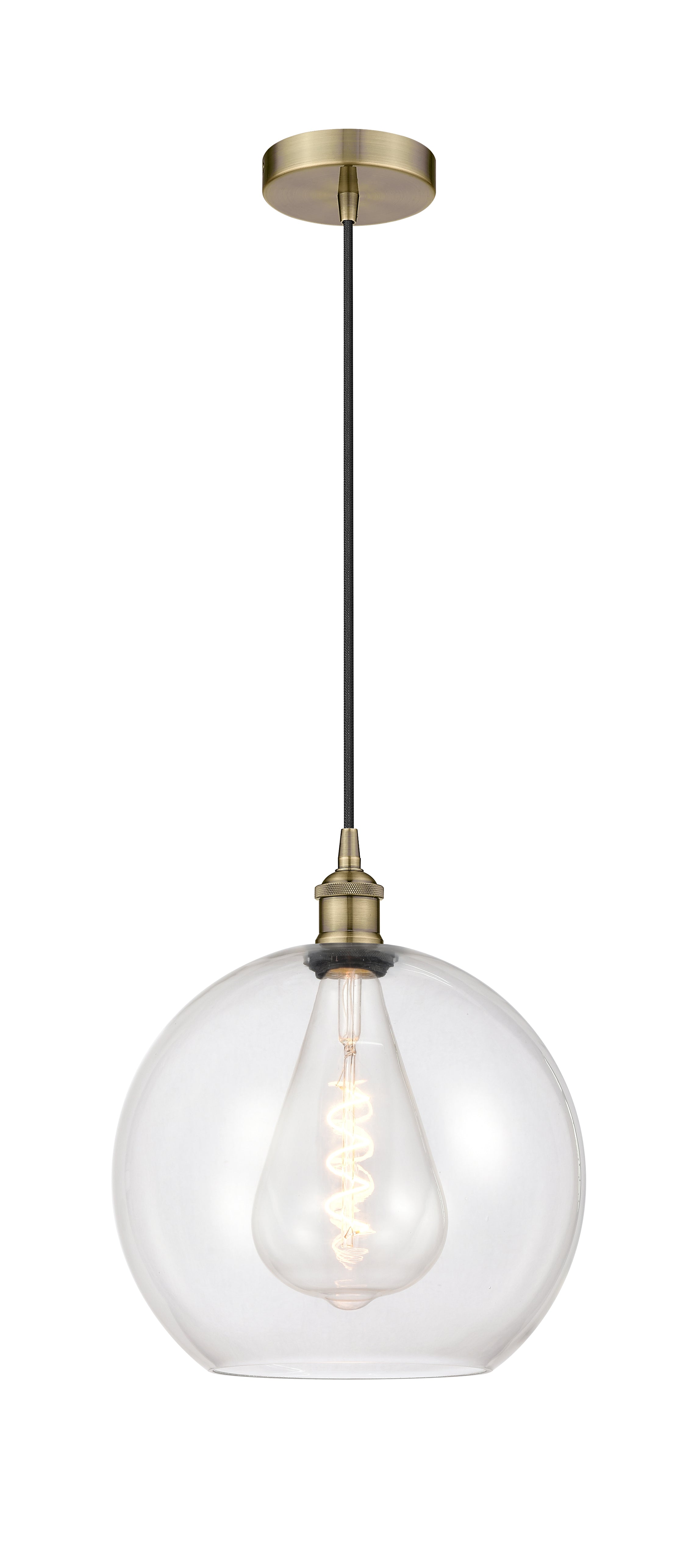 Edison Mini Pendant Antique Brass Finish
