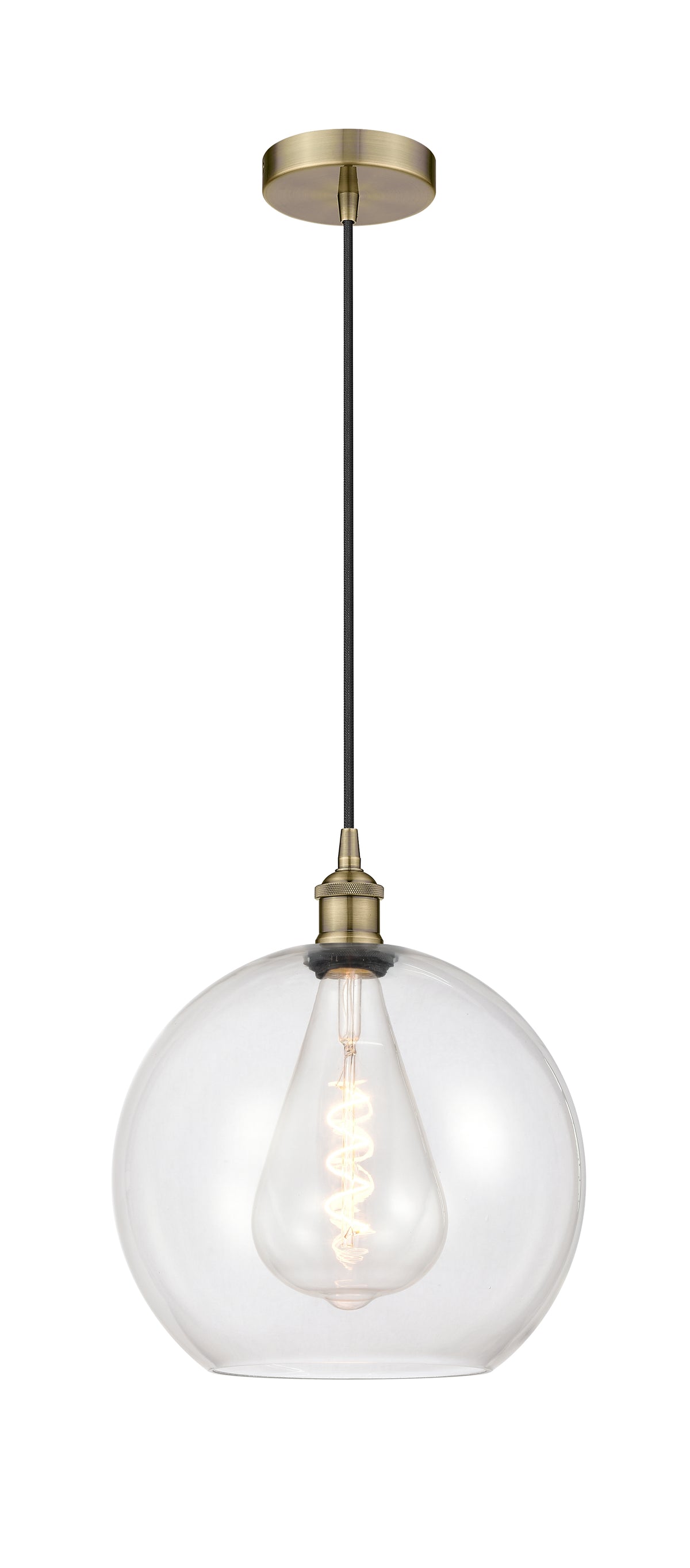 Edison Mini Pendant Antique Brass Finish