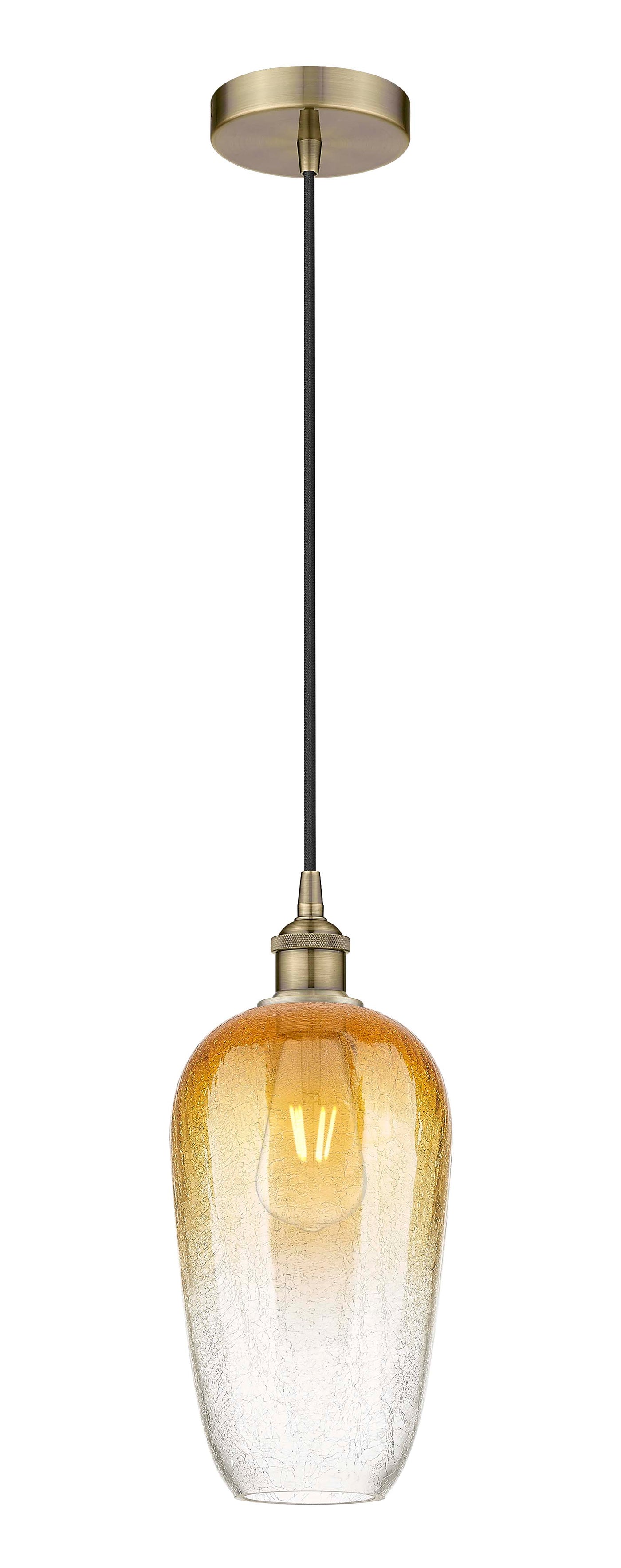 Edison Mini Pendant Antique Brass 7 Inch