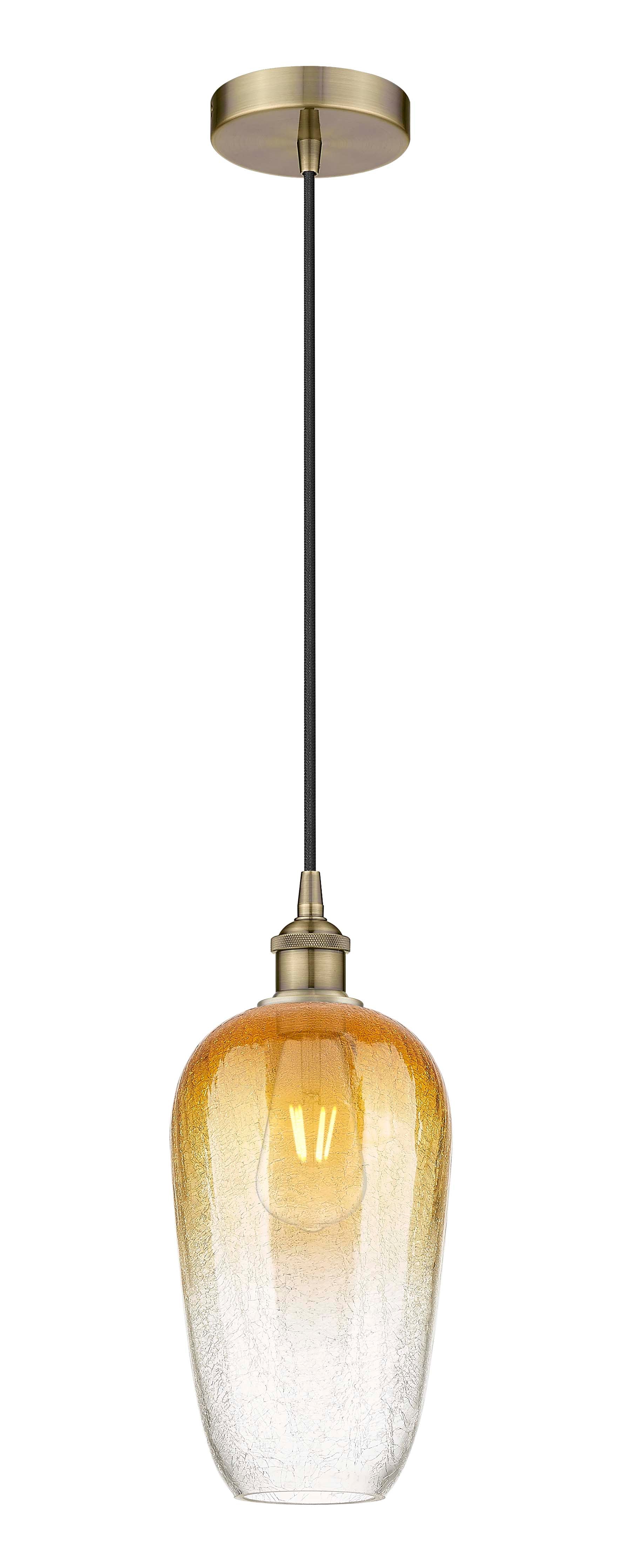 Edison Mini Pendant Antique Brass 7 Inch