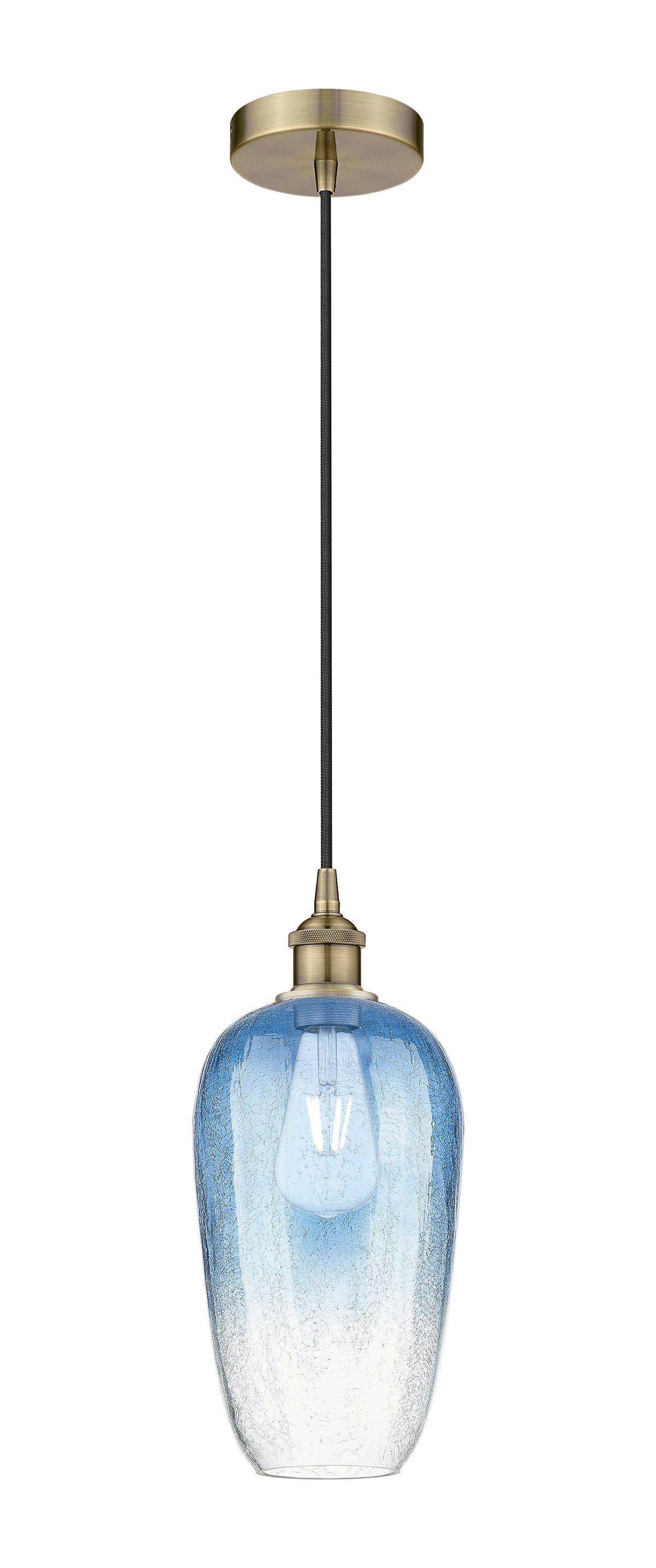 Edison Mini Pendant Antique Brass 7 Inch