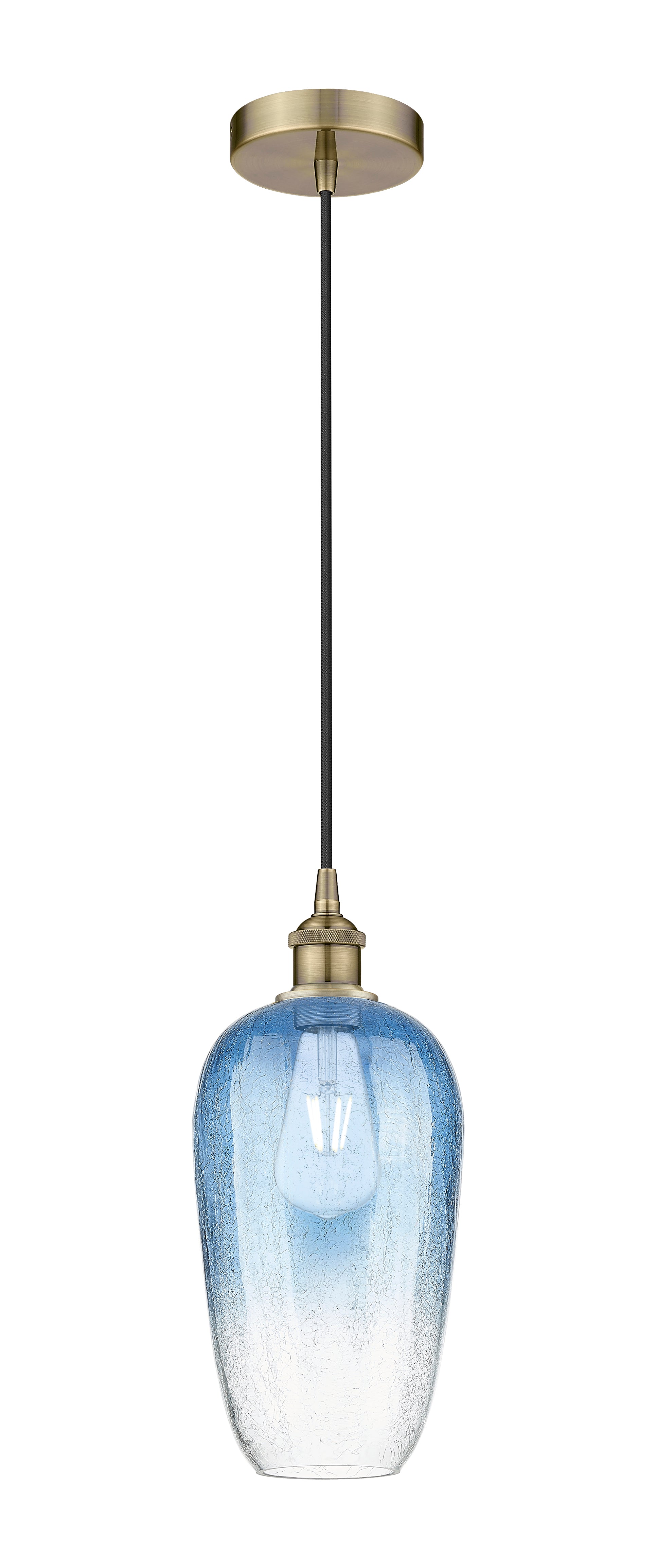 Edison Mini Pendant Antique Brass 7 Inch