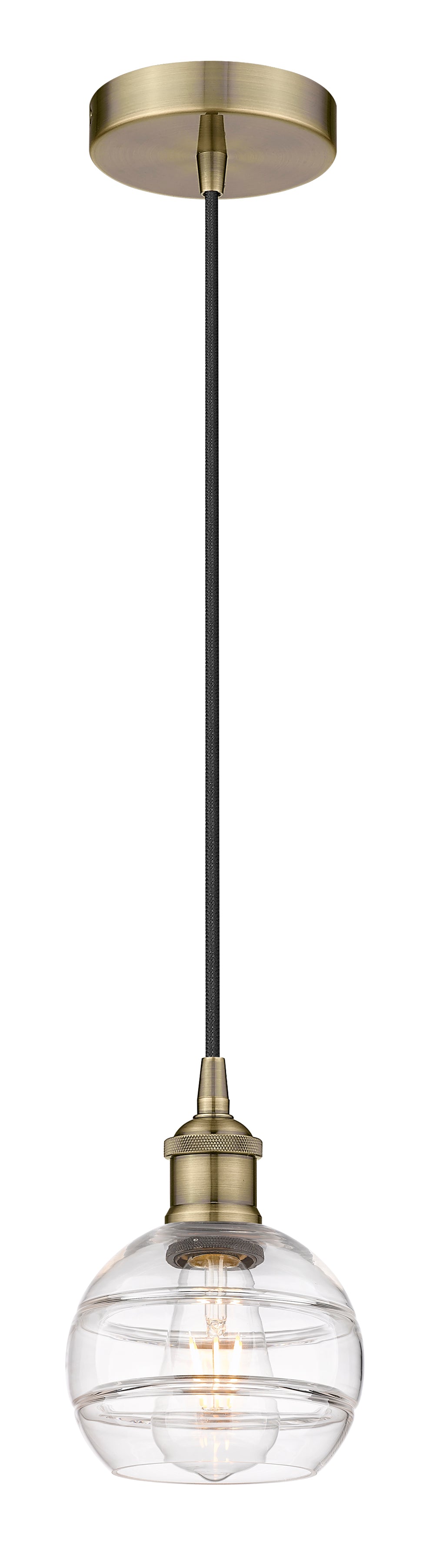 Edison Mini Pendant Antique Brass 5.875 Inch