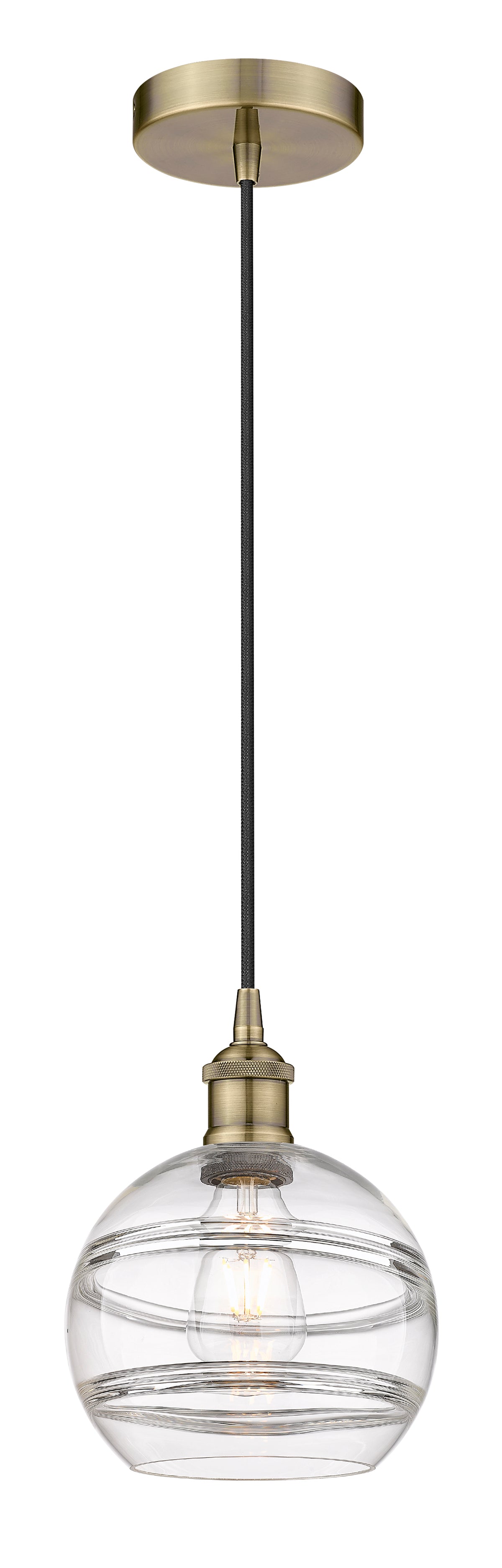 Edison Mini Pendant Antique Brass Cast