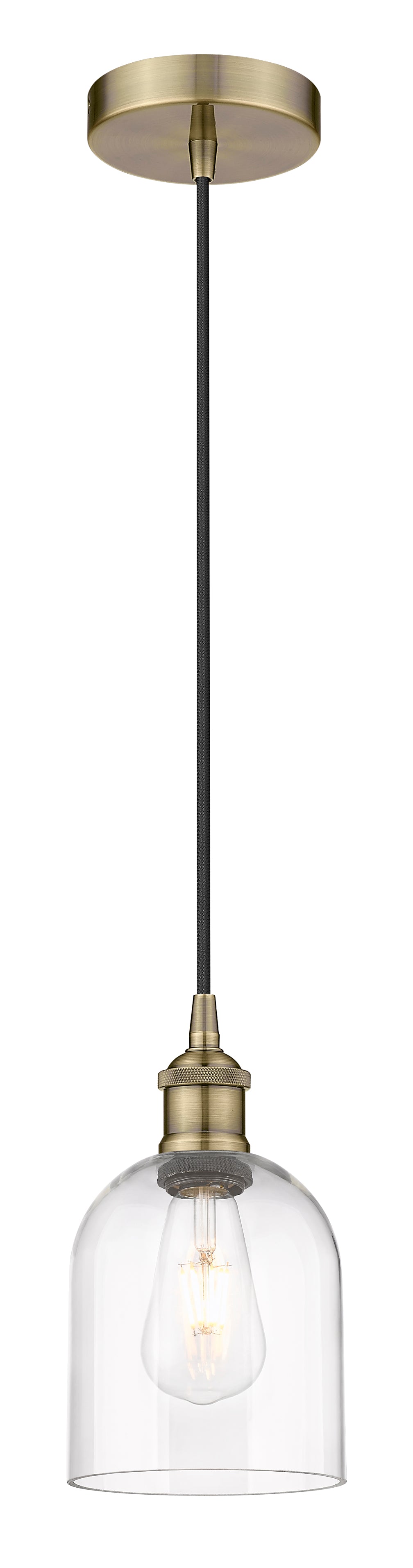 Edison Mini Pendant Antique Brass Finish