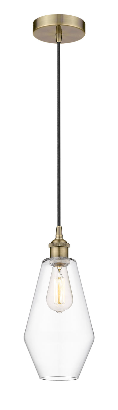 Edison Mini Pendant Antique Brass 7 Inch