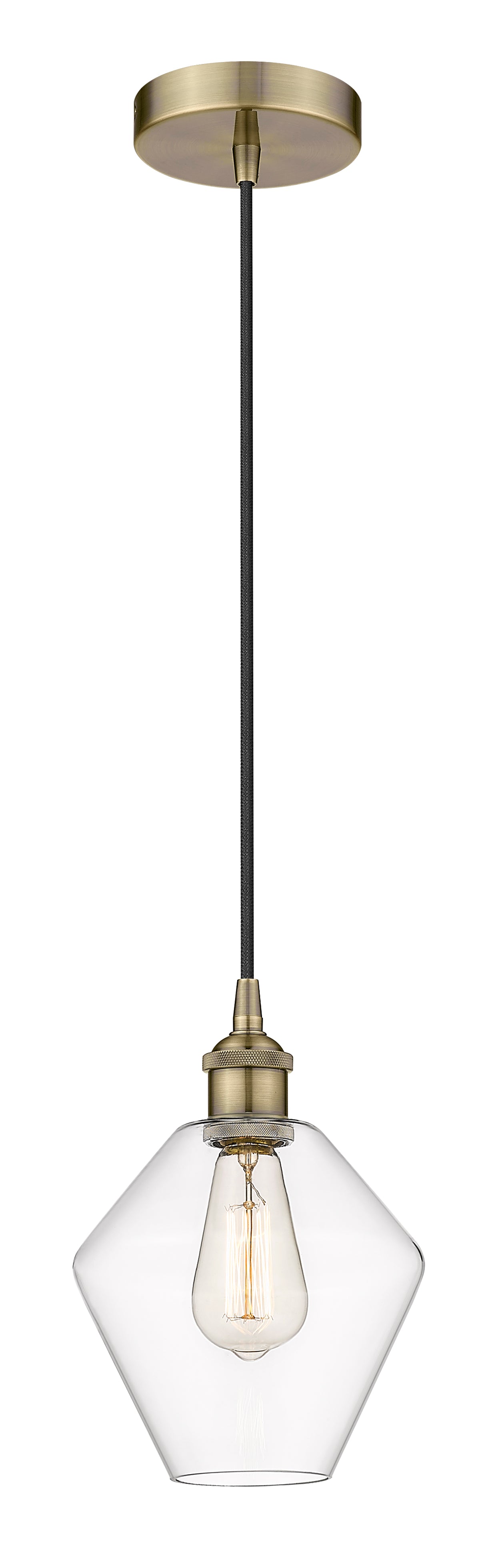 Edison Mini Pendant Cast Brass Antique