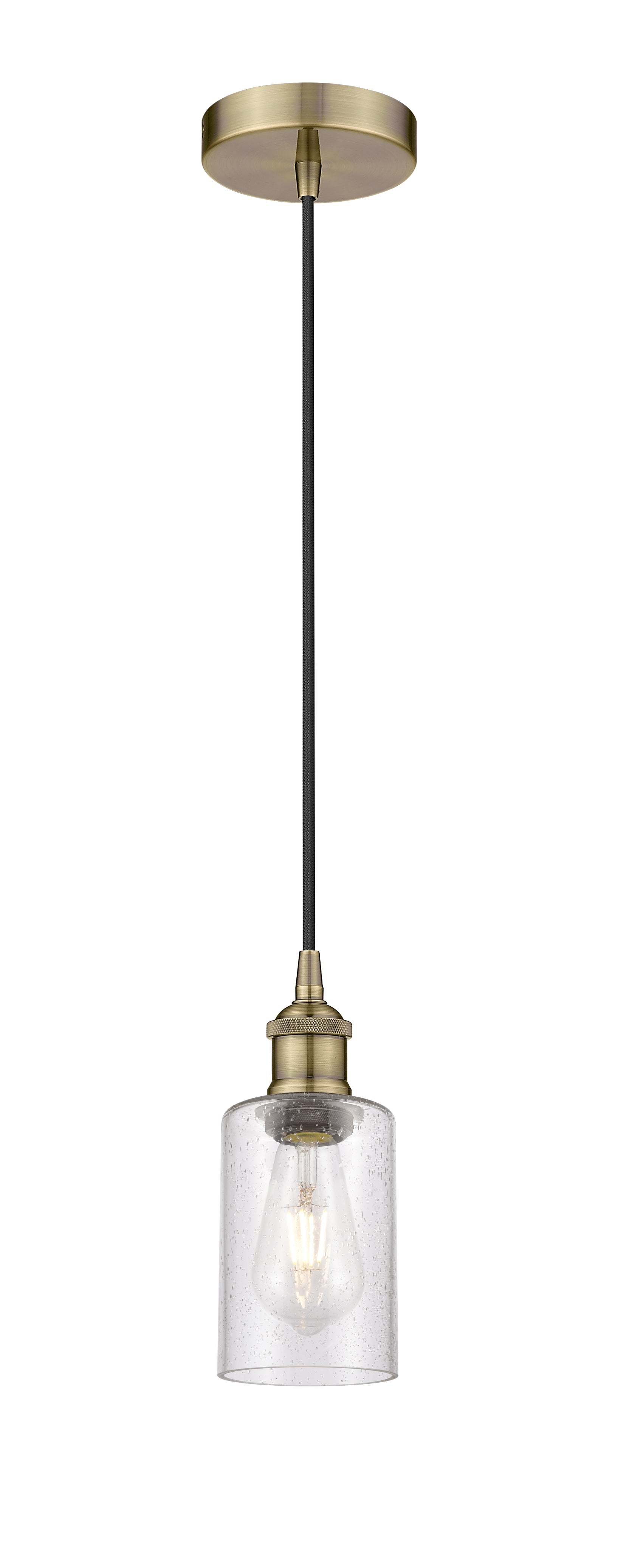 Edison Mini Pendant Cast Brass Antique