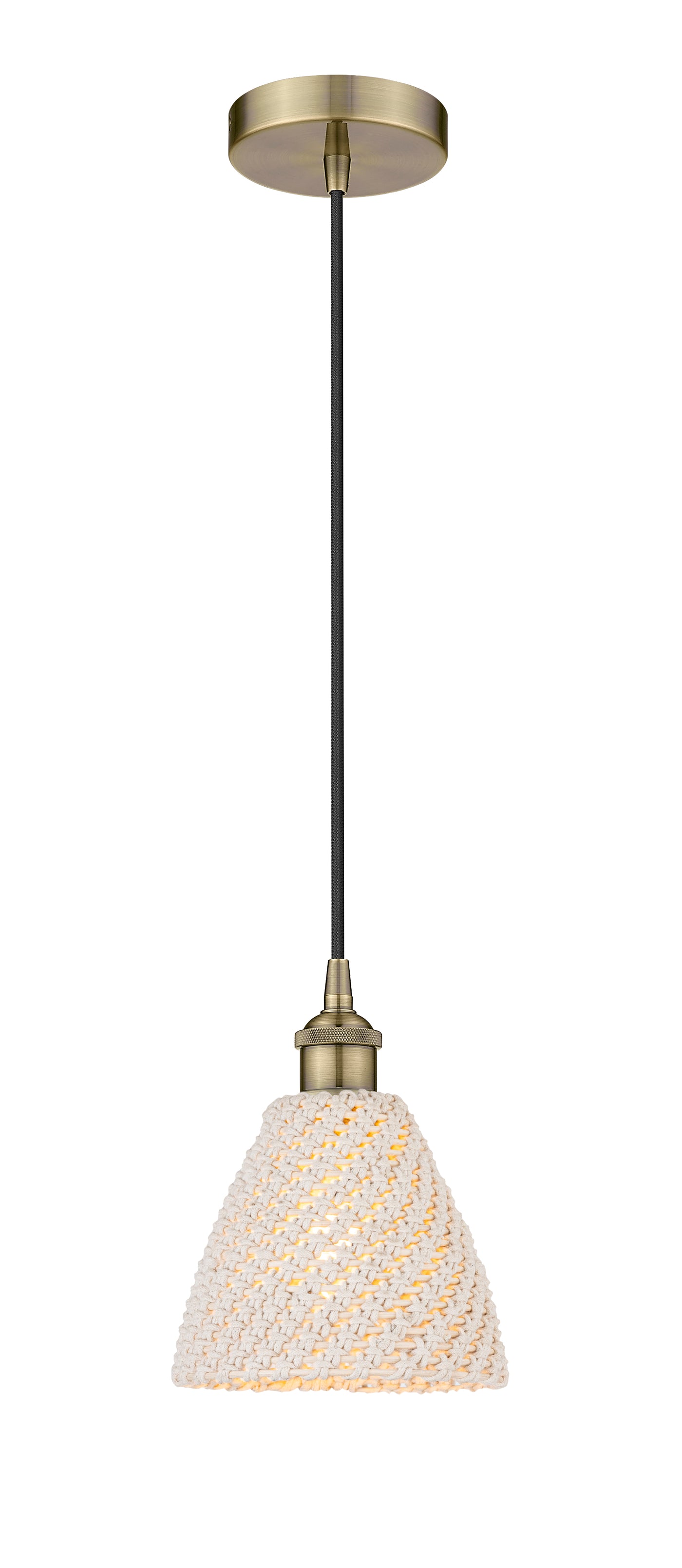 Edison Mini Pendant Antique Brass Finish