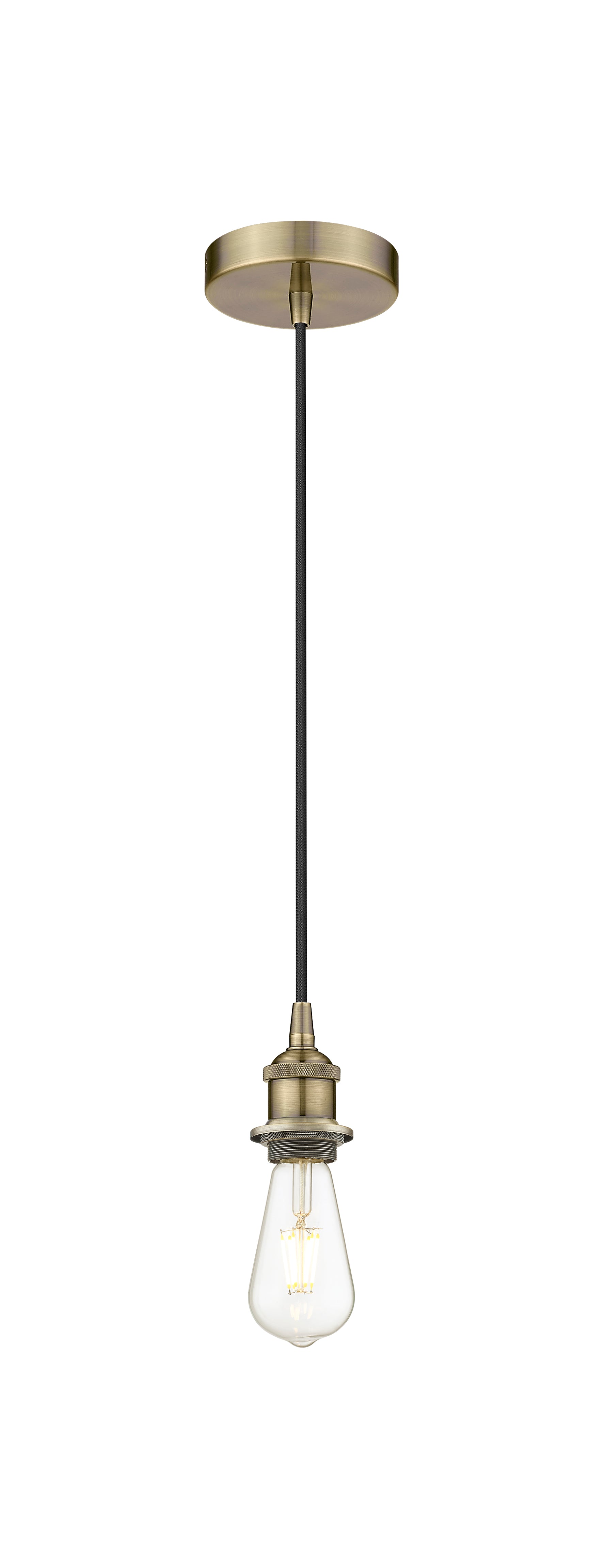 Edison Mini Pendant Antique Brass Steel