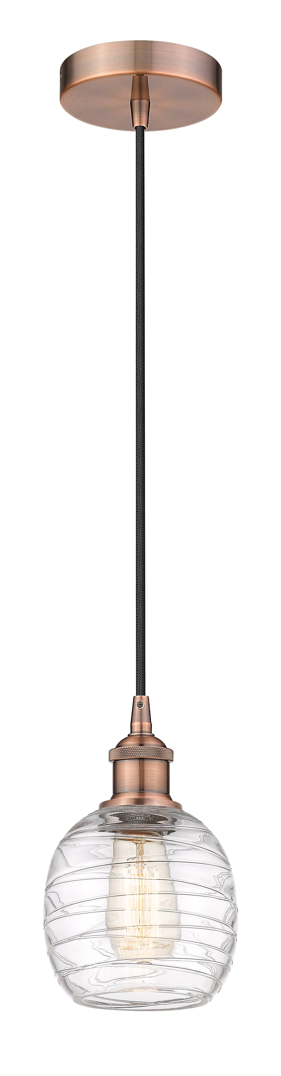 Edison Mini Pendant Antique Brass Finish