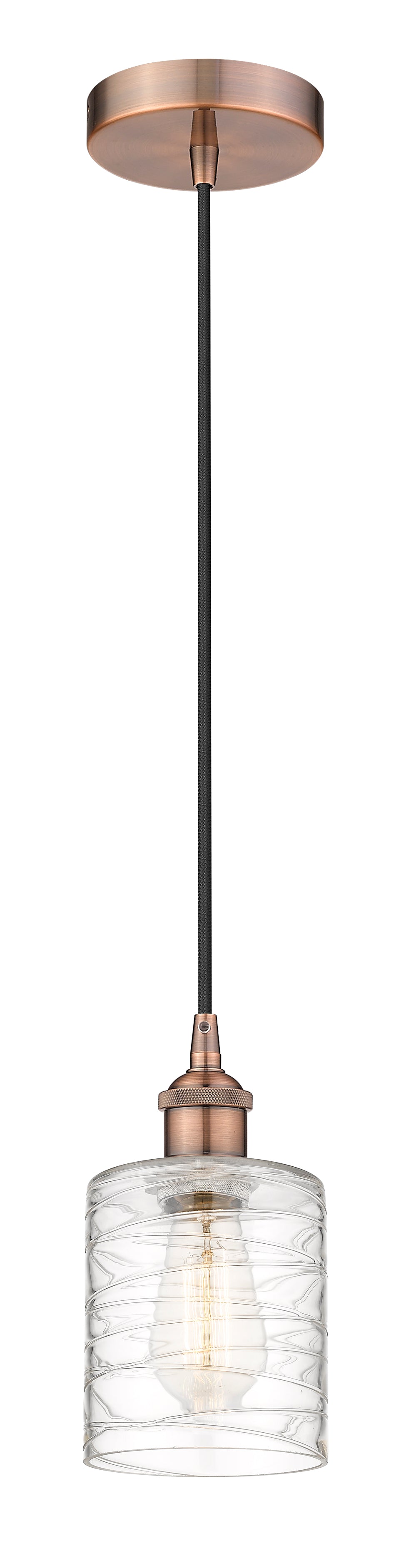 Edison Mini Pendant Antique Brass Finish