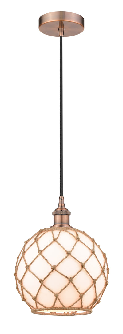 Edison Mini Pendant Antique Brass 10 Inch