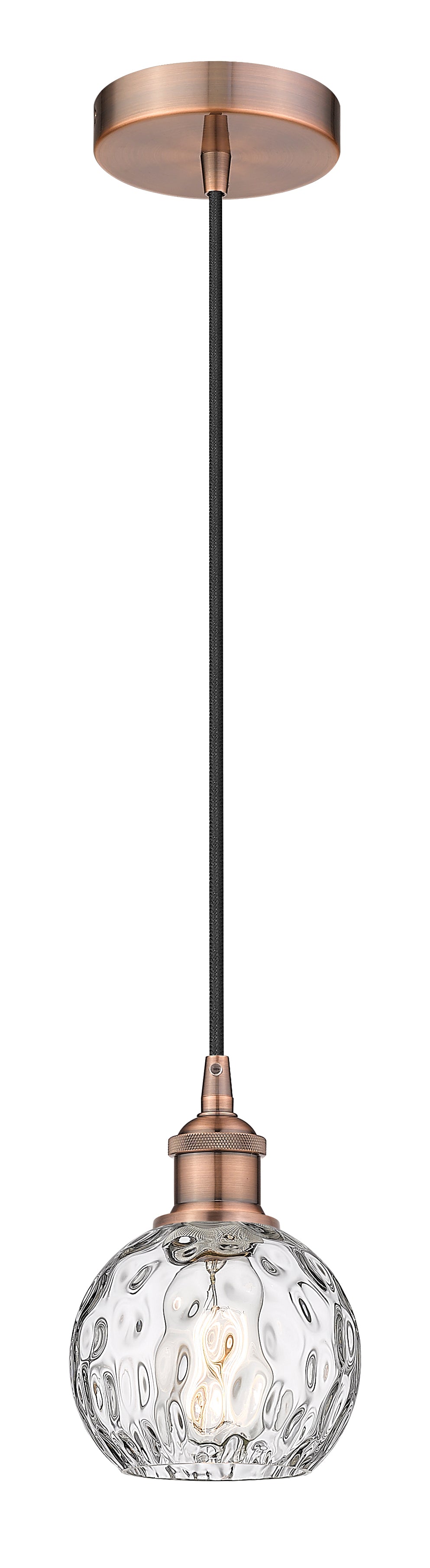 Edison Mini Pendant 6 Inch Brass Glass