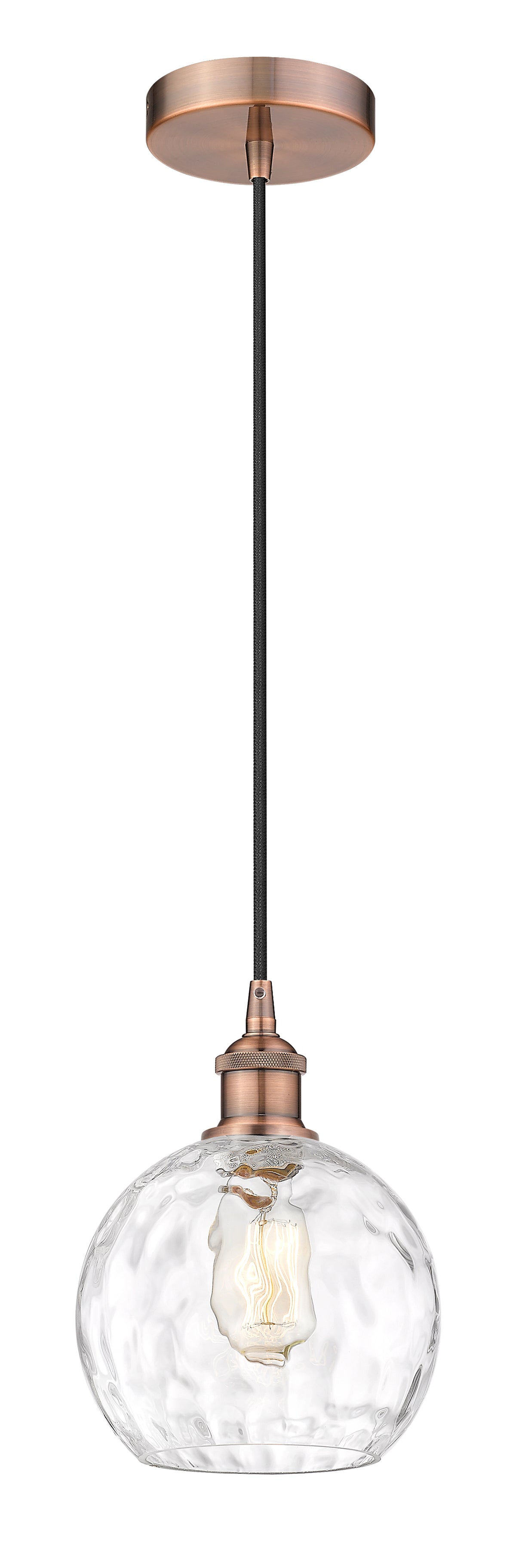 Edison Mini Pendant Antique Brass 8 Inch