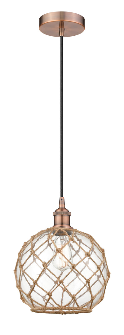 Edison Mini Pendant Antique Brass 10 Inch