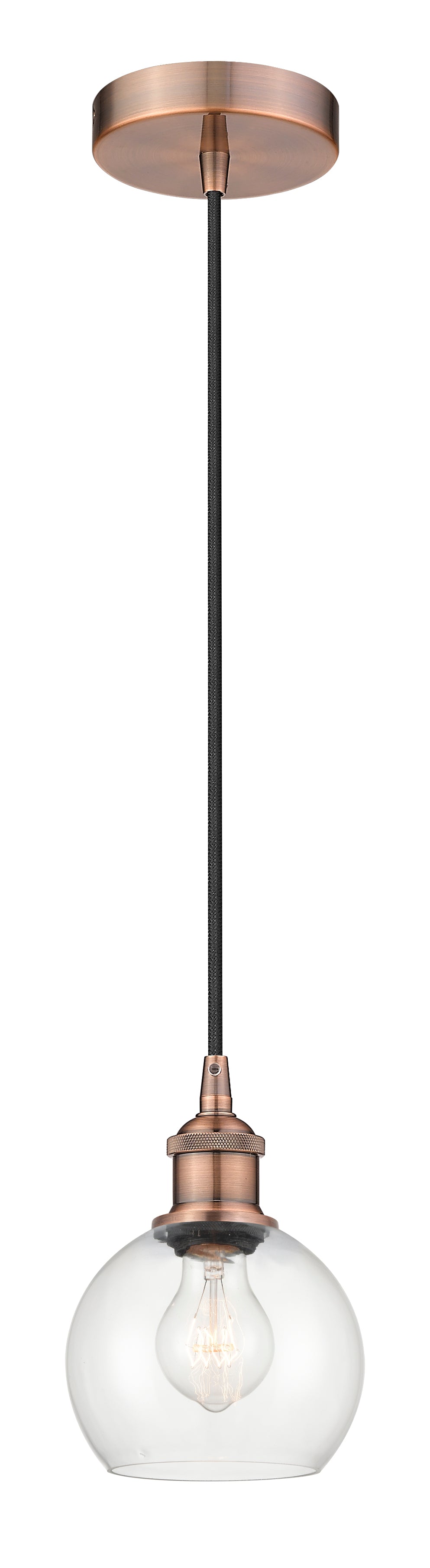Edison Mini Pendant Antique Brass Finish