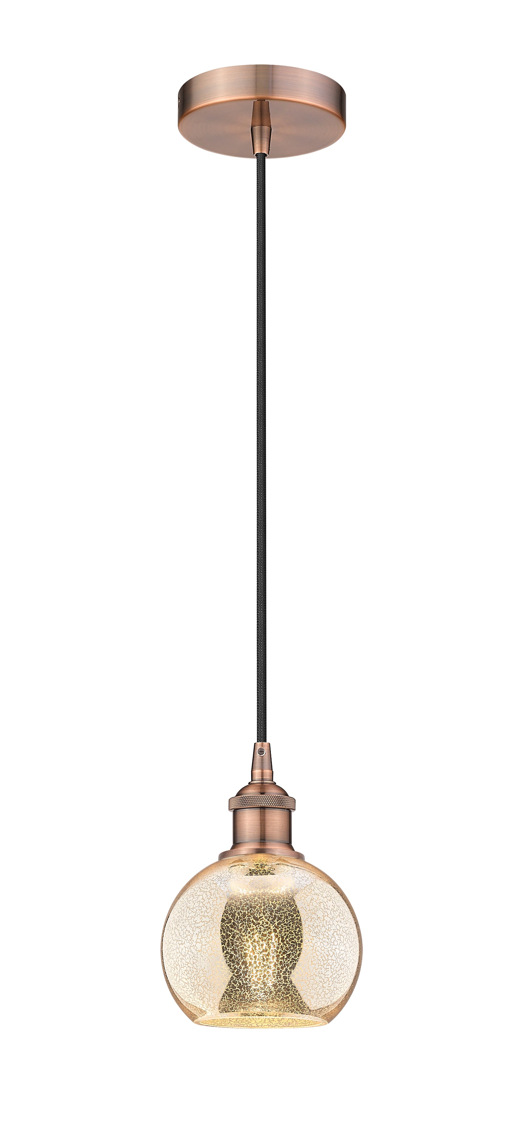 Edison Mini Pendant Antique Brass Finish
