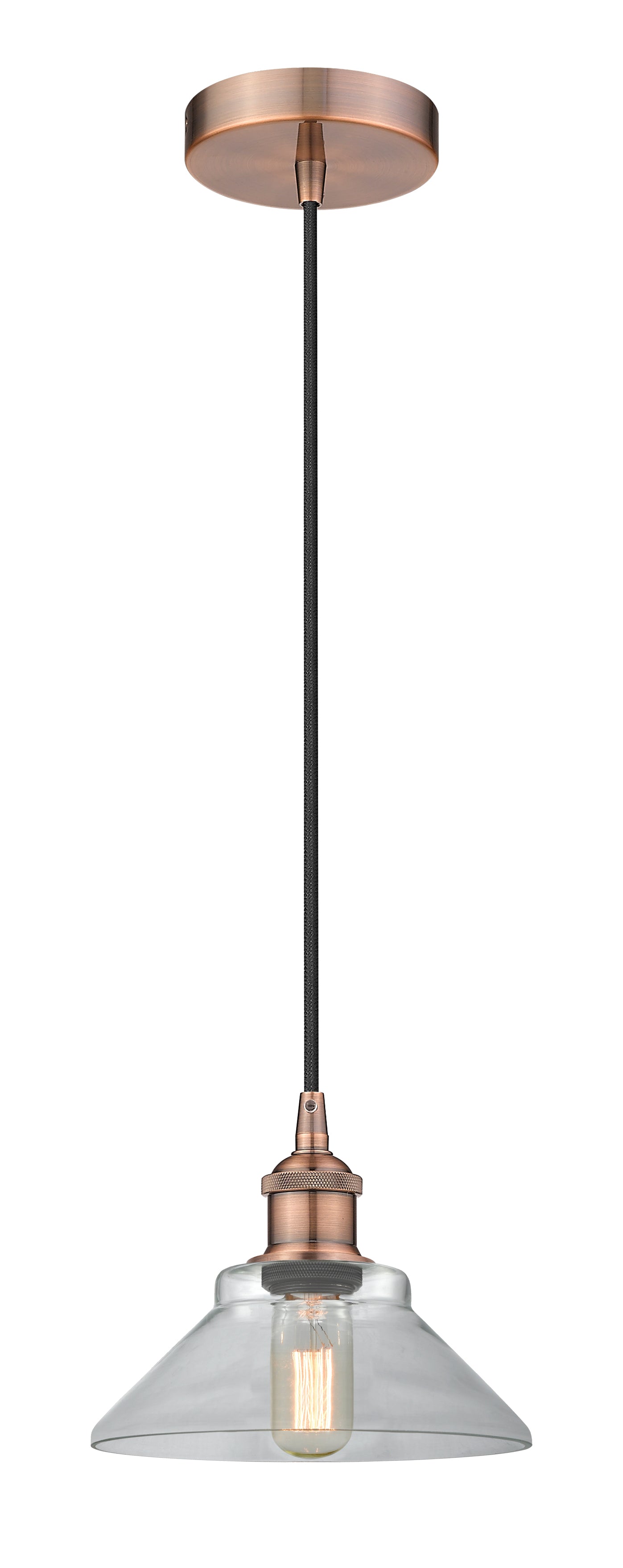 Edison Mini Pendant Antique Brass Finish