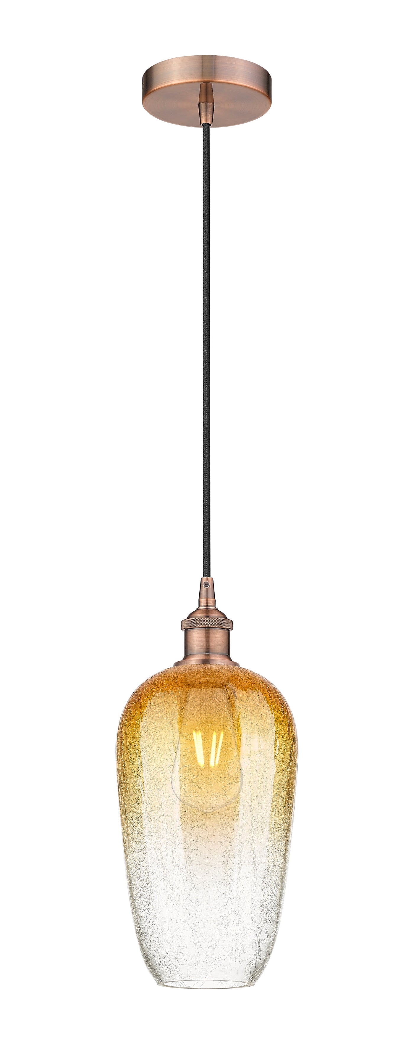Edison Mini Pendant Antique Brass 7 Inch