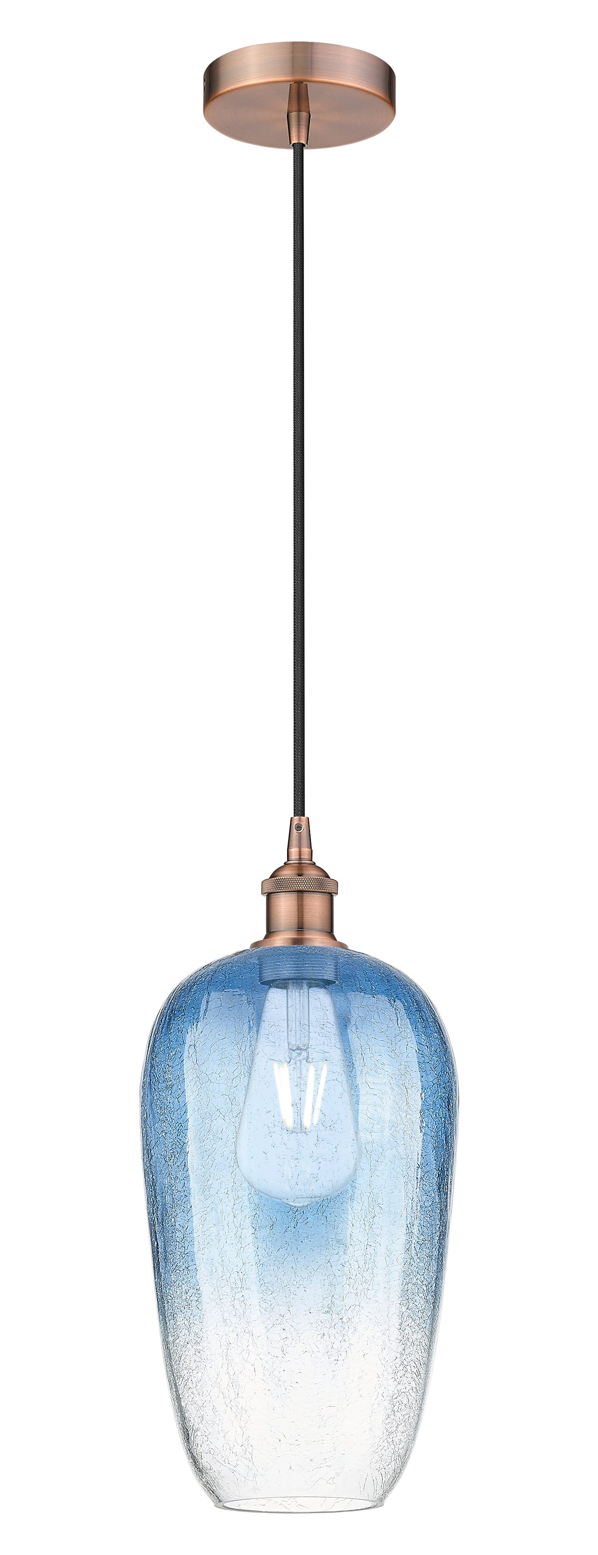 Edison Mini Pendant Antique Brass 7 Inch
