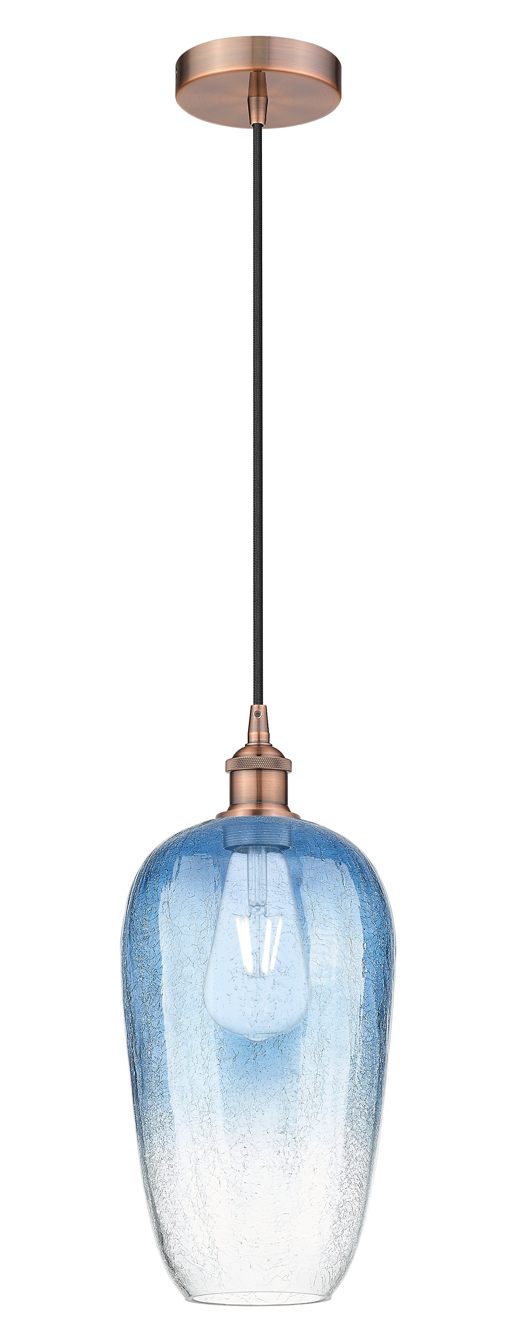Edison Mini Pendant Antique Brass 7 Inch