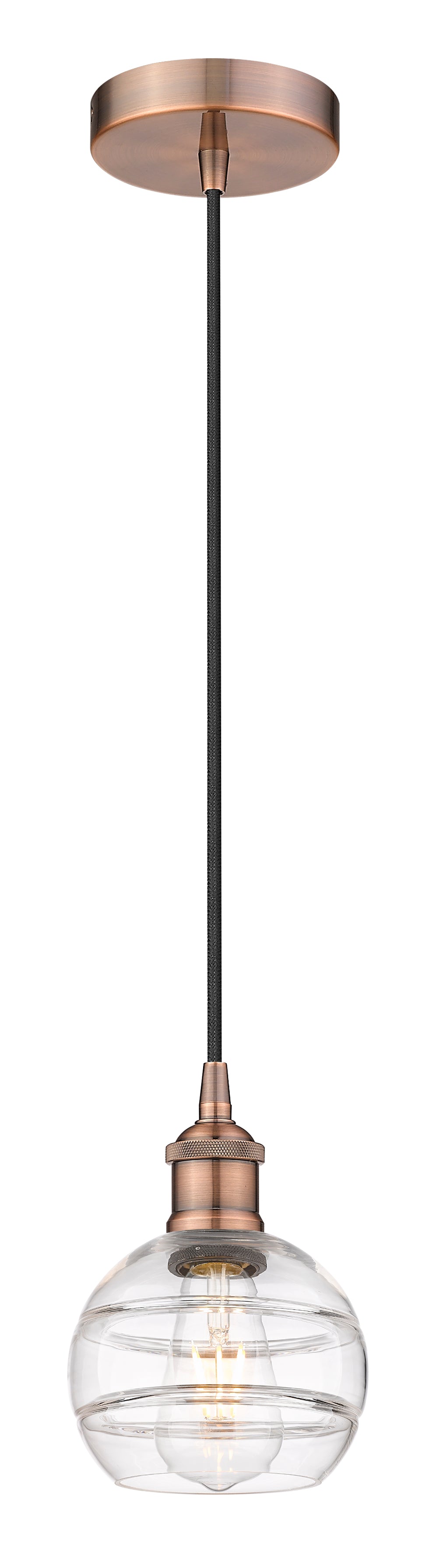 Edison Mini Pendant Antique Brass 5.875 Inch