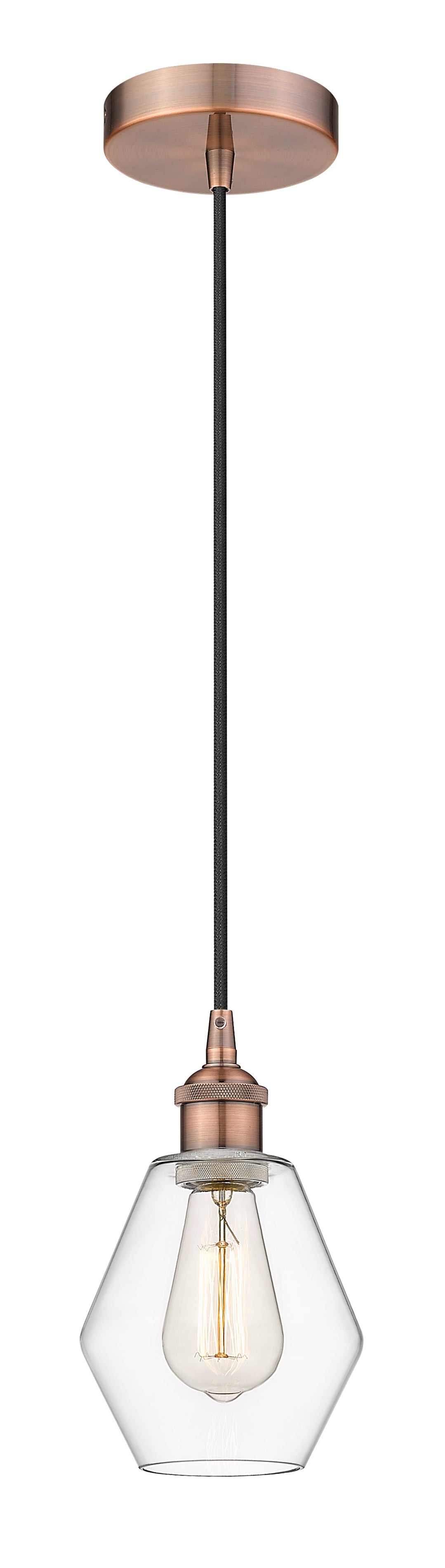 Edison Mini Pendant Antique Brass Finish