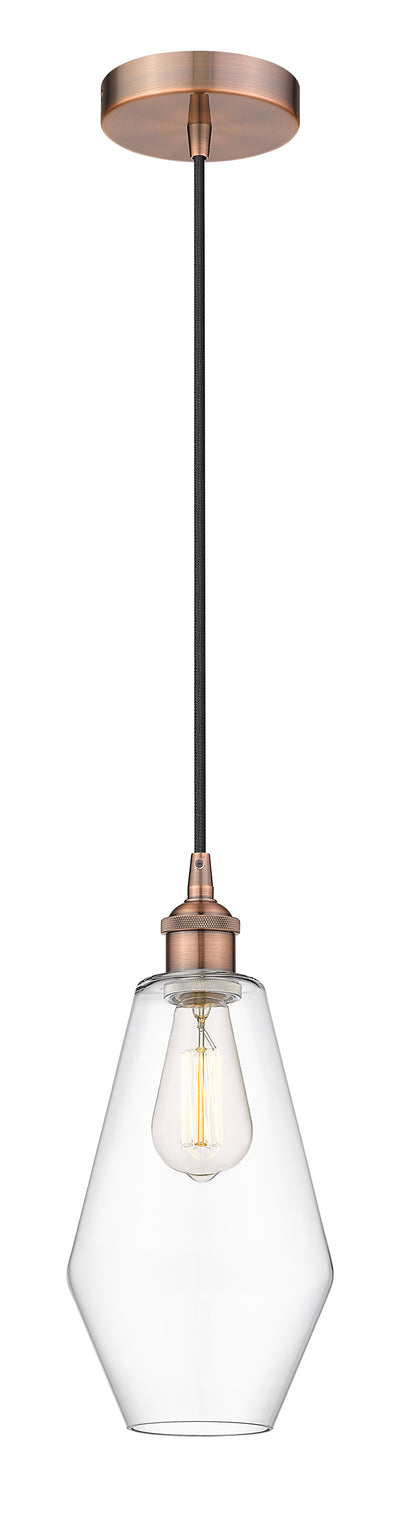 Edison Mini Pendant Antique Brass 7 Inch
