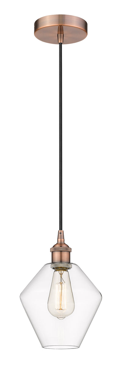 Edison Mini Pendant Cast Glass Brass