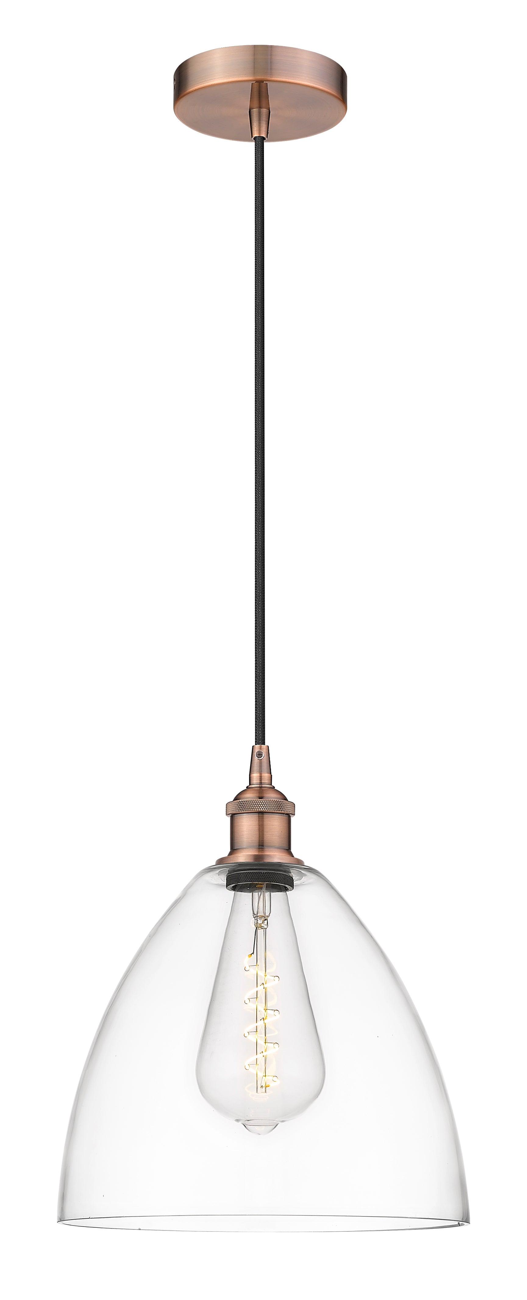 Edison Mini Pendant Cast Brass 12 Inch