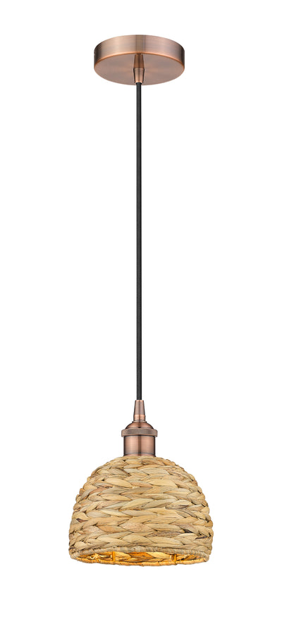 Edison Mini Pendant Antique Brass Woven