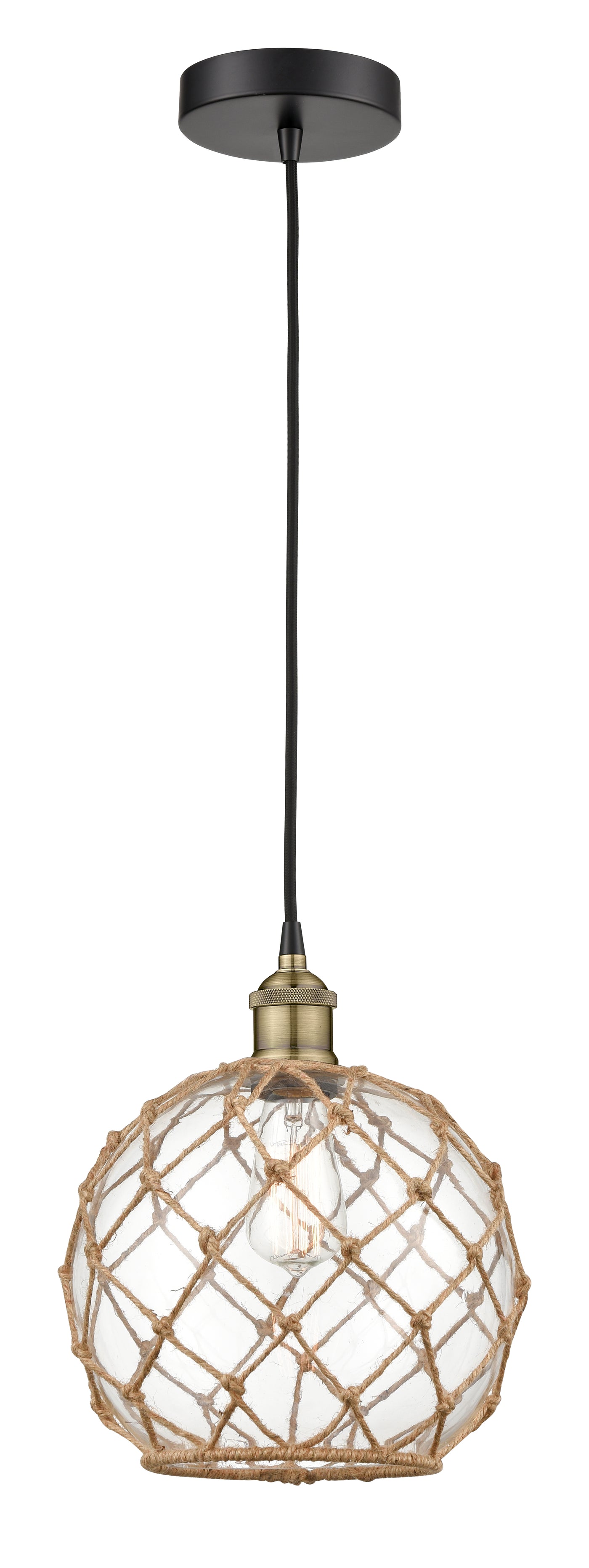 Edison Mini Pendant Antique Brass 10 Inch