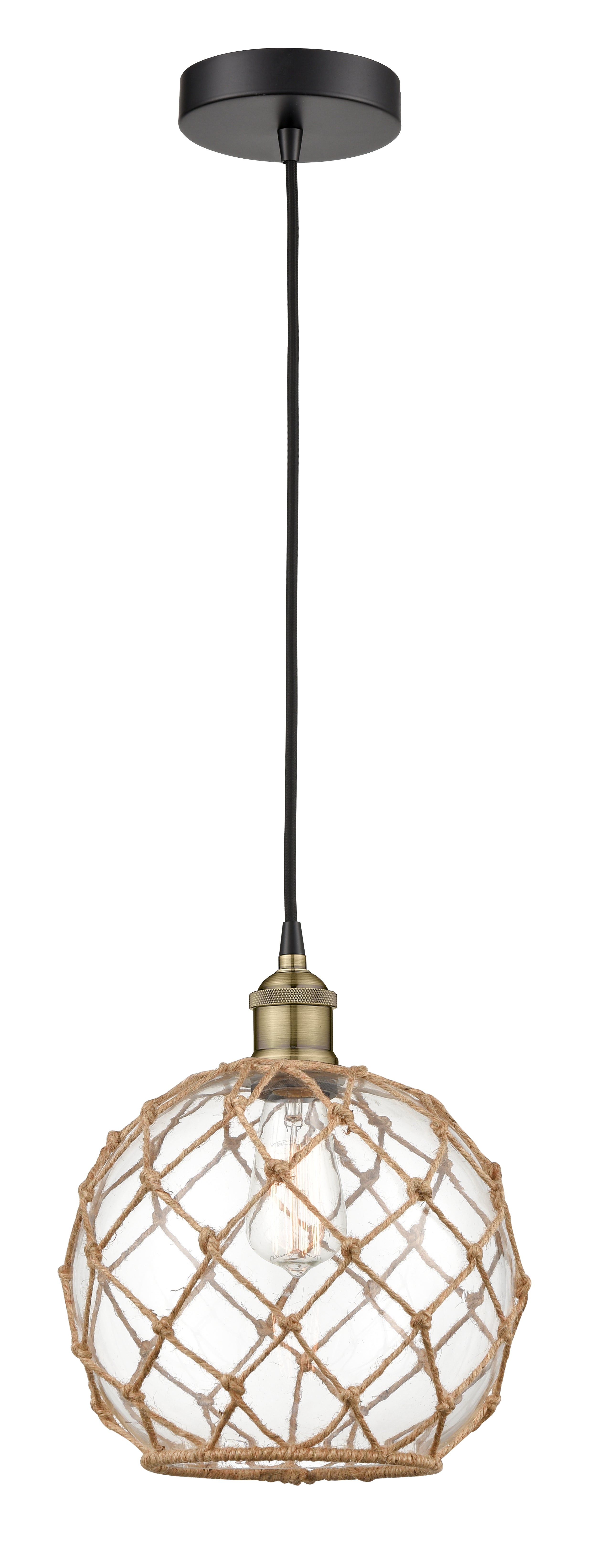 Edison Mini Pendant Antique Brass 10 Inch