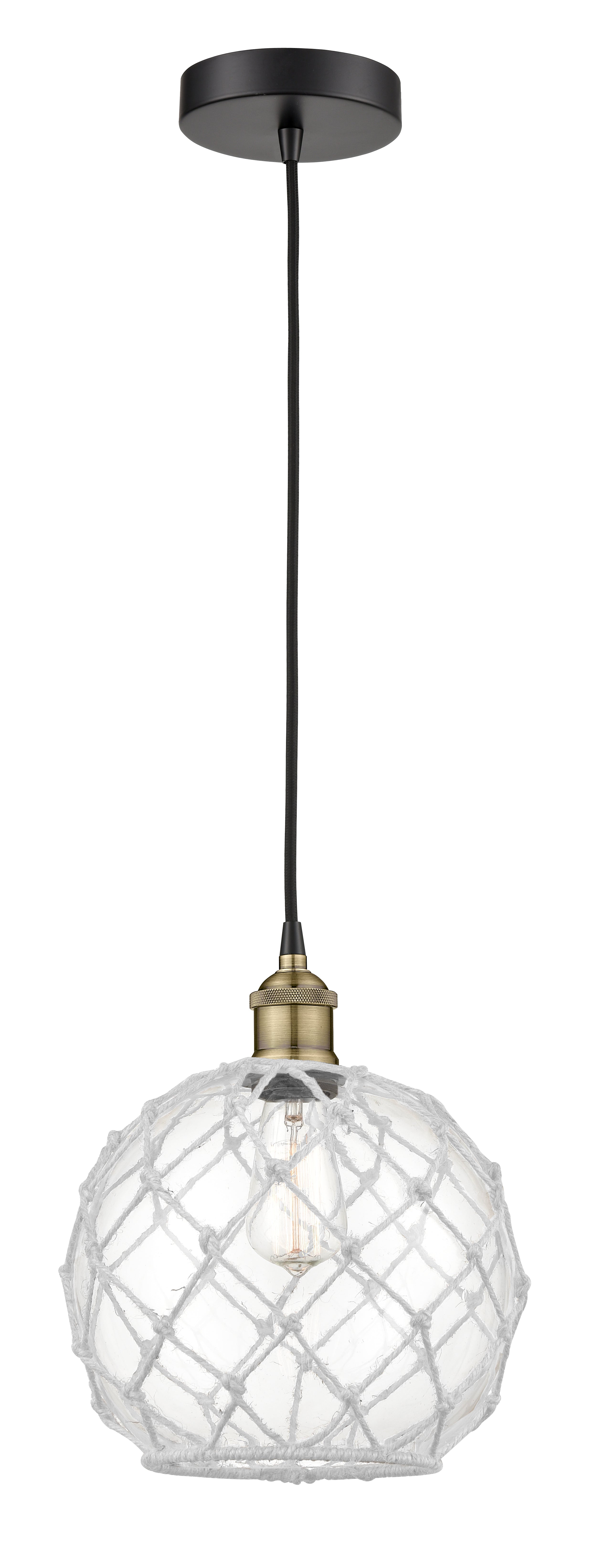 Edison Mini Pendant Antique Brass 10 Inch
