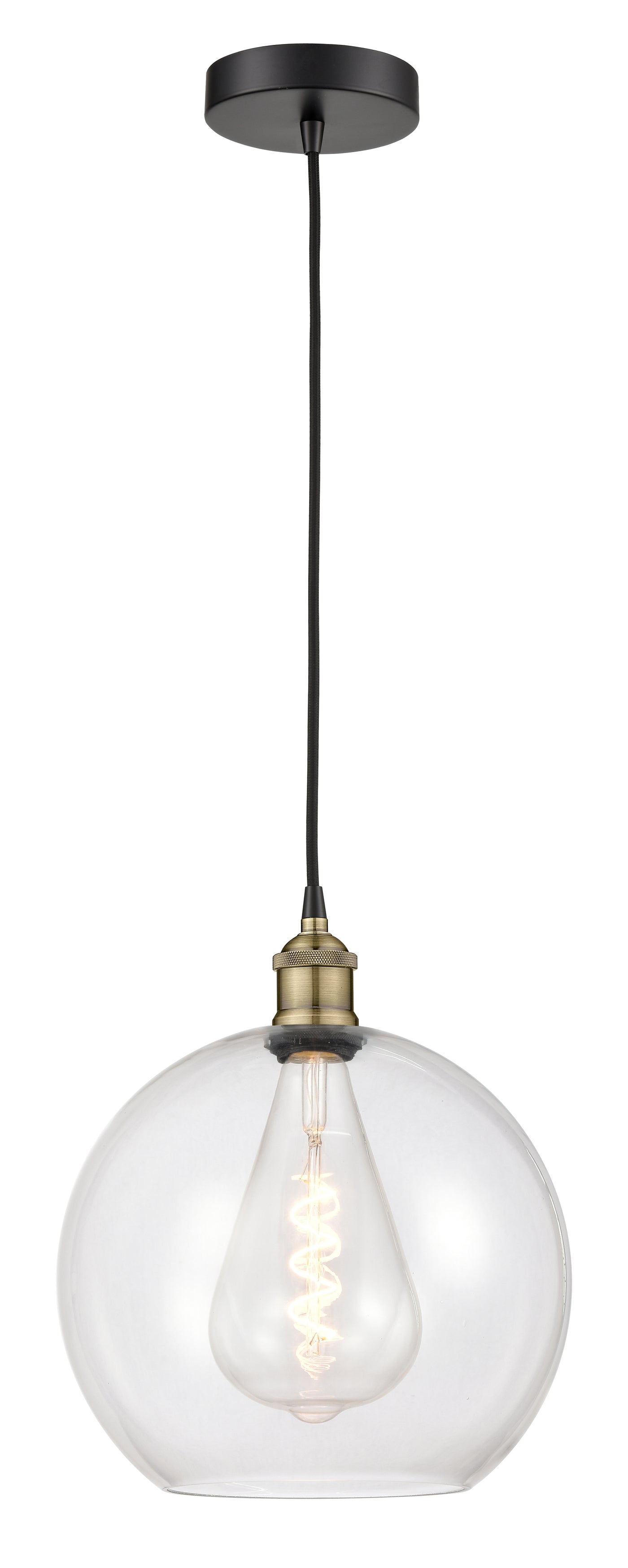 Edison Mini Pendant Antique Brass Finish