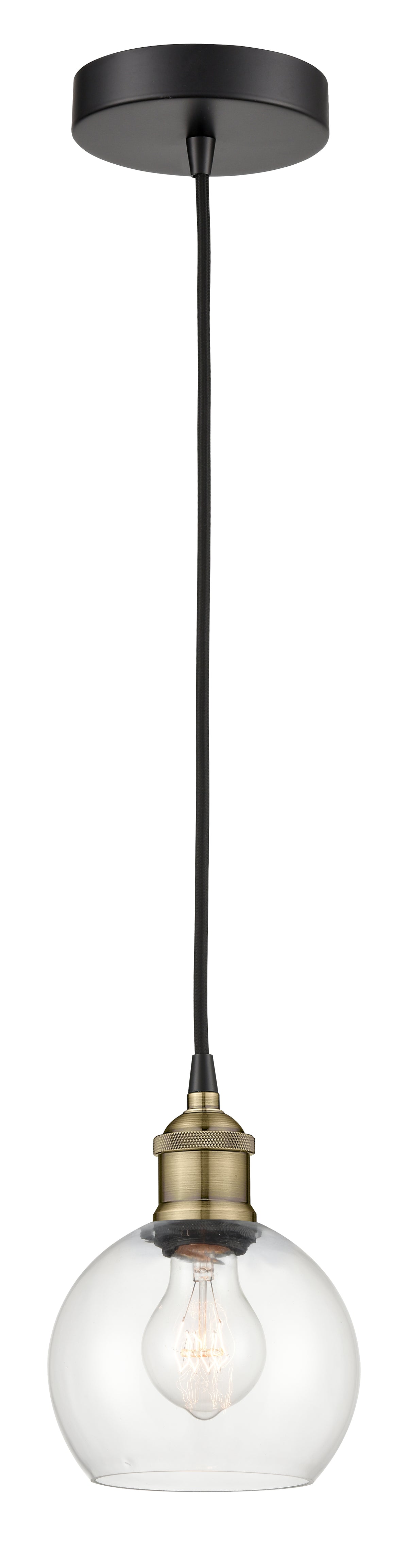 Edison Mini Pendant Antique Brass Finish