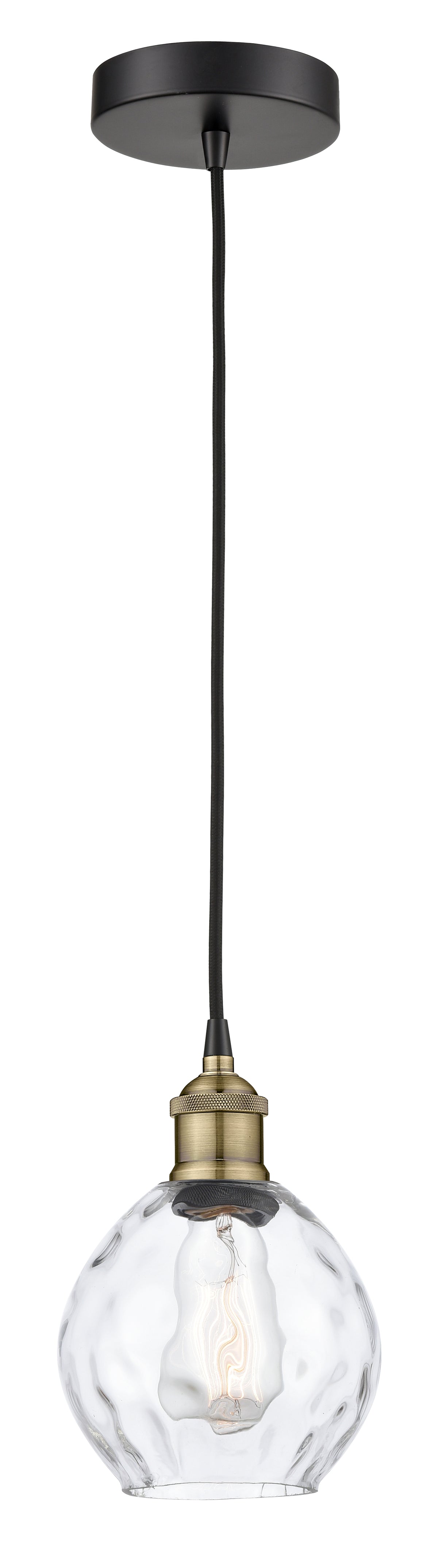 Edison Mini Pendant Antique Brass 6 Inch