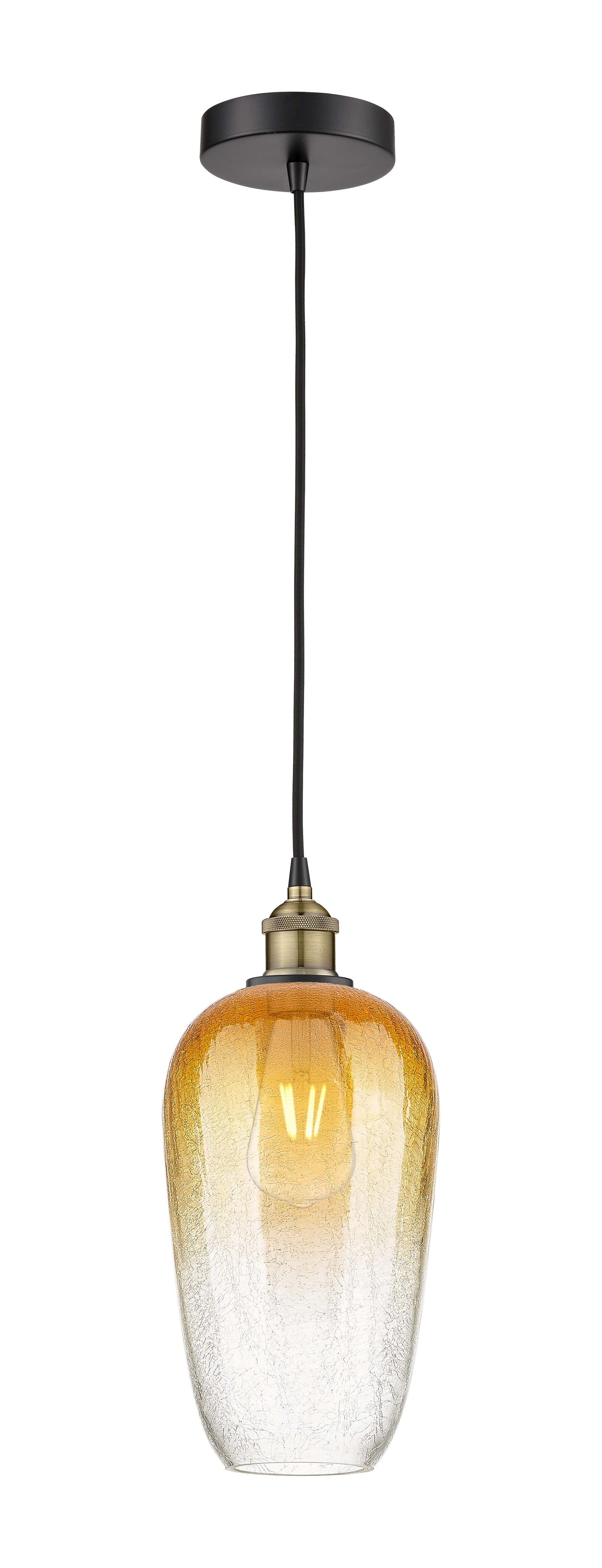 Edison Mini Pendant Antique Brass 7 Inch