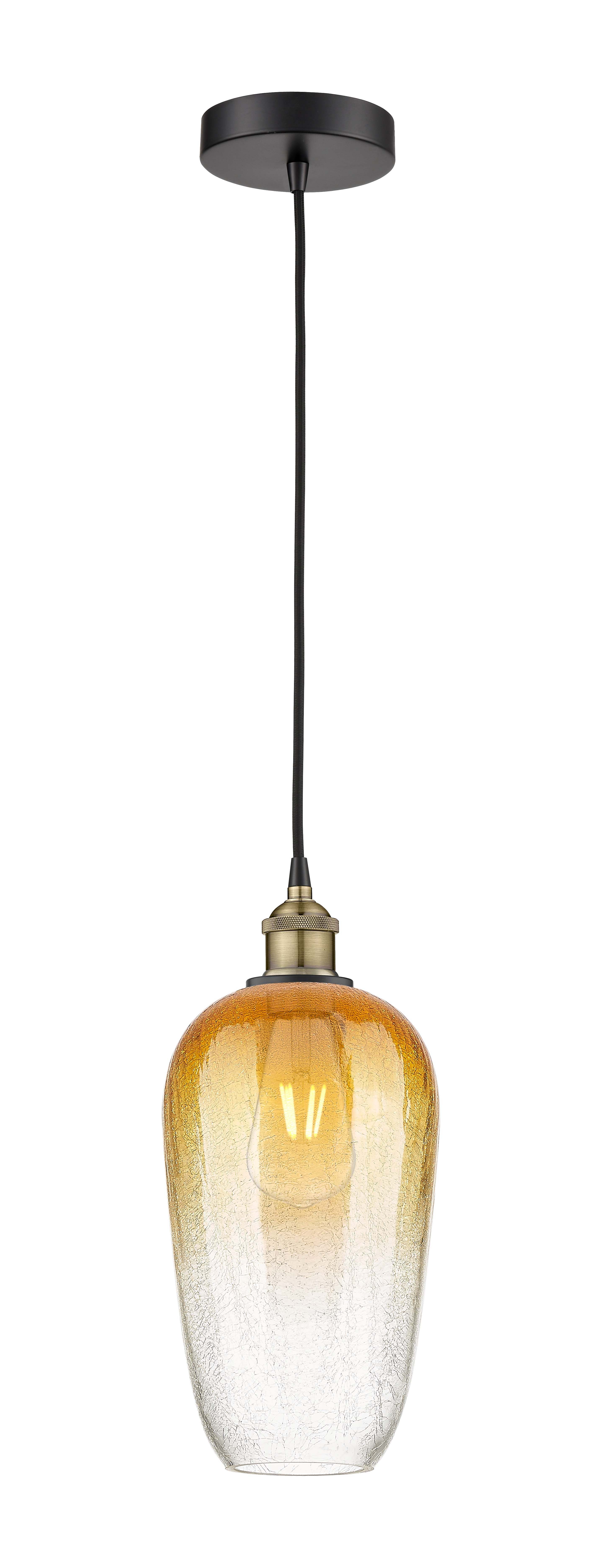 Edison Mini Pendant Antique Brass 7 Inch