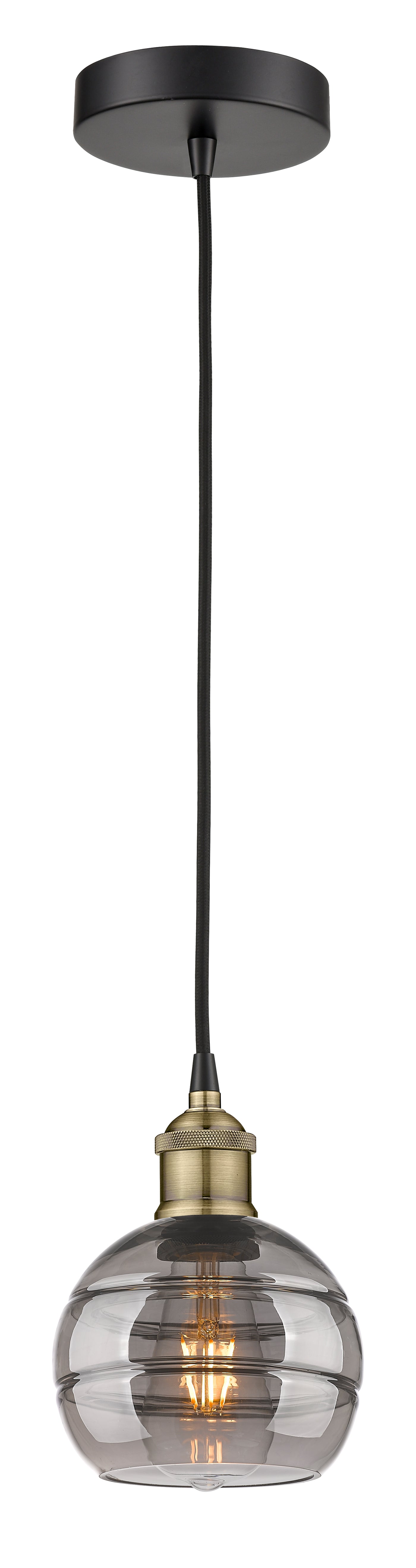 Edison Mini Pendant Antique Brass 5.875 Inch