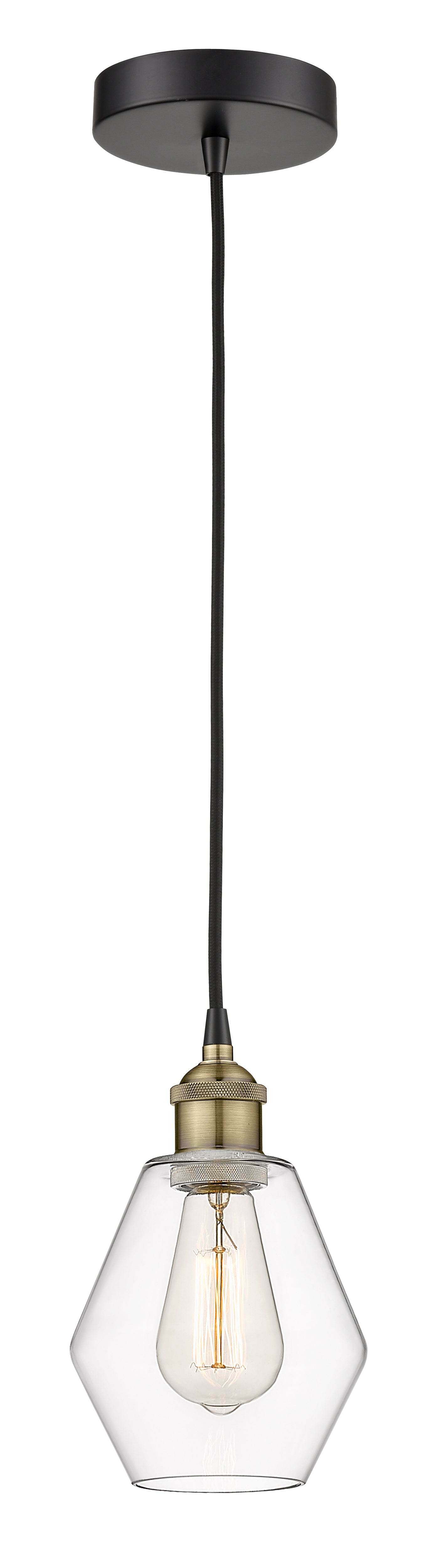 Edison Mini Pendant Antique Brass Finish