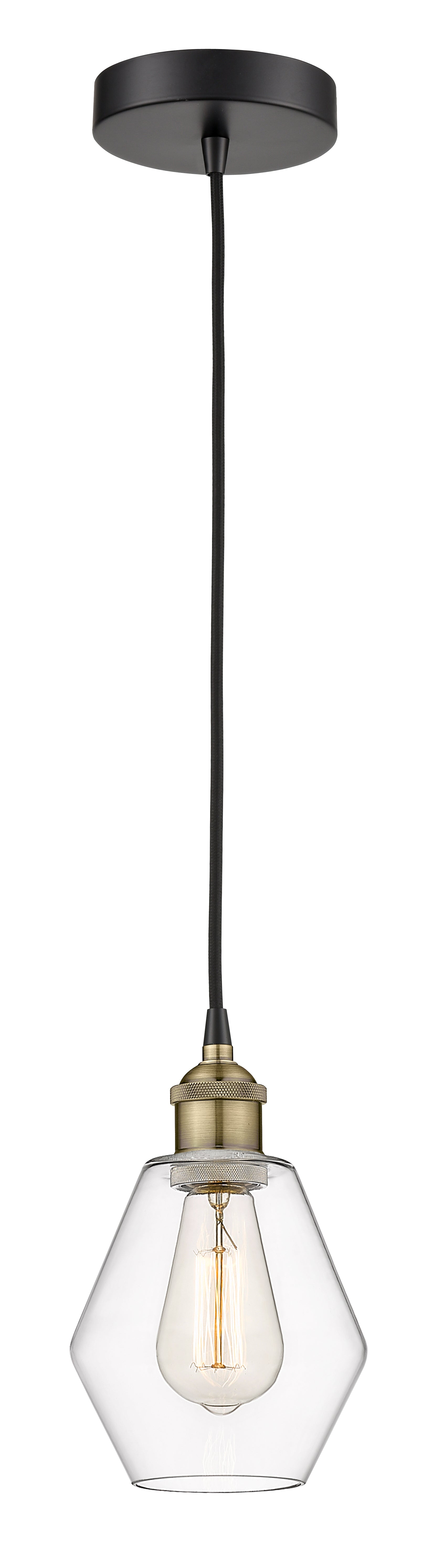 Edison Mini Pendant Antique Brass Finish
