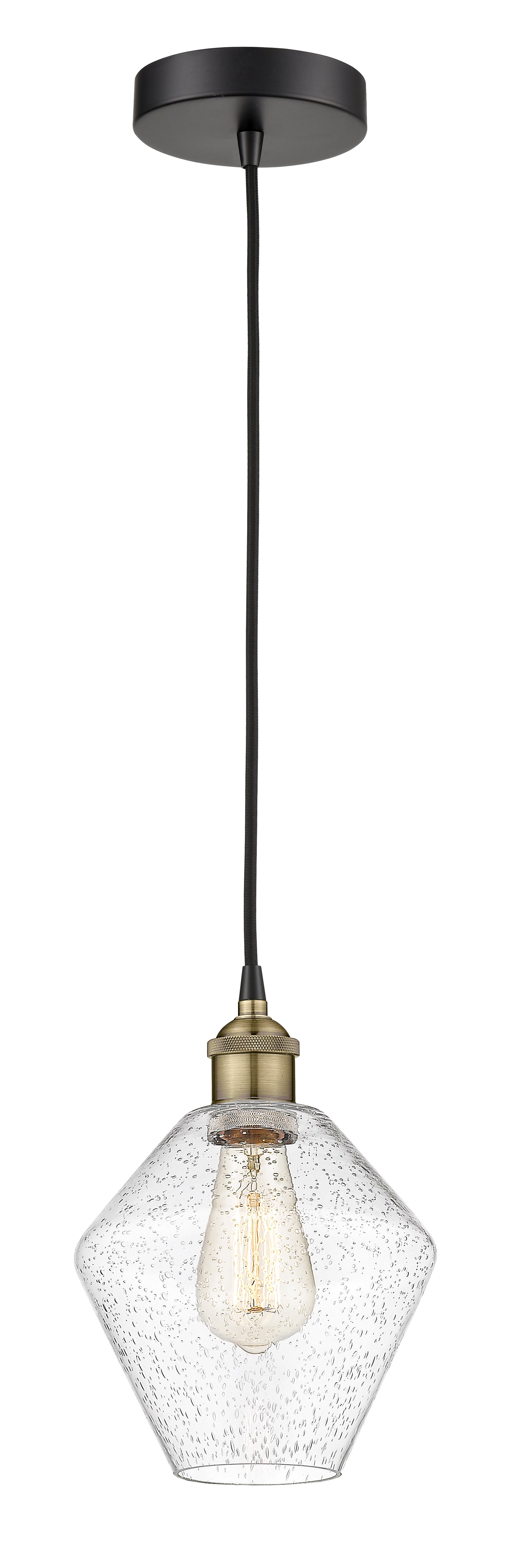 Edison Mini Pendant Cast Glass Brass